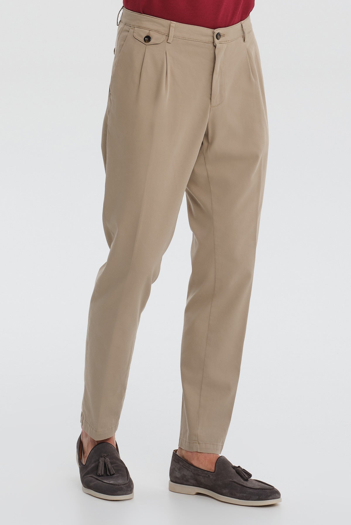 ΑΝΔΡΙΚΟ ΜΠΕΖ ΣΚΟΥΡΟ ΠΑΝΤΕΛΟΝΙ CHINOS REGULAR FIT PORTOBELLO'S ΜΕ ΔΥΟ ΠΙΕΤΕΣ