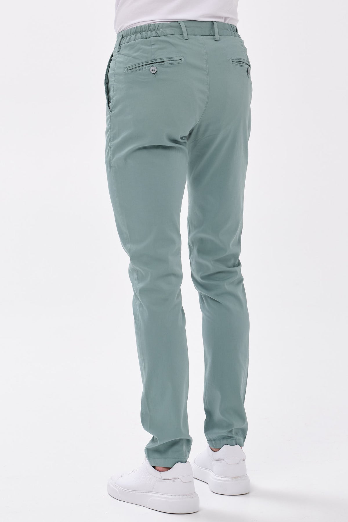 ΑΝΔΡΙΚΟ ΠΑΝΤΕΛΟΝΙ CHINO PORTOBELLO'S ΣΕ ΧΡΩΜΑ ΜΕΝΤΑΣ REGULAR FIT ΜΕ ΚΟΡΔΟΝΙ-ΛΑΣΤΙΧΟ