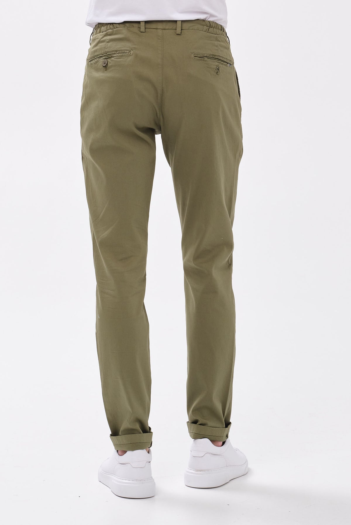 ΑΝΔΡΙΚΟ ΠΡΑΣΙΝΟ ΠΑΝΤΕΛΟΝΙ CHINO PORTOBELLO'S REGULAR FIT ΜΕ ΚΟΡΔΟΝΙ-ΛΑΣΤΙΧΟ