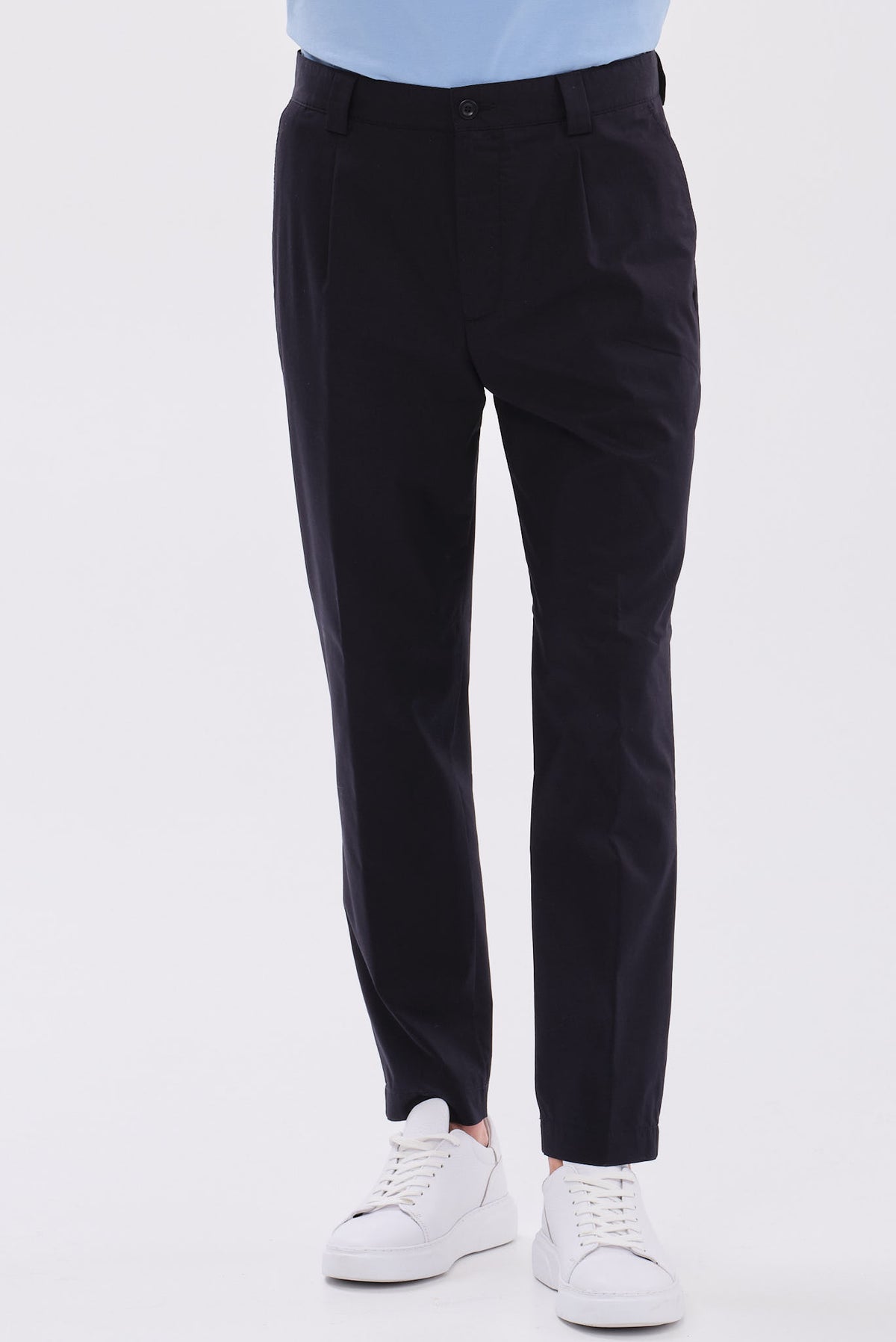 ΑΝΔΡΙΚΟ ΜΠΛΕ CHINO ΠΑΝΤΕΛΟΝΙ ALBERTO REGULAR FIT ΜΕ ΠΙΕΤΑ