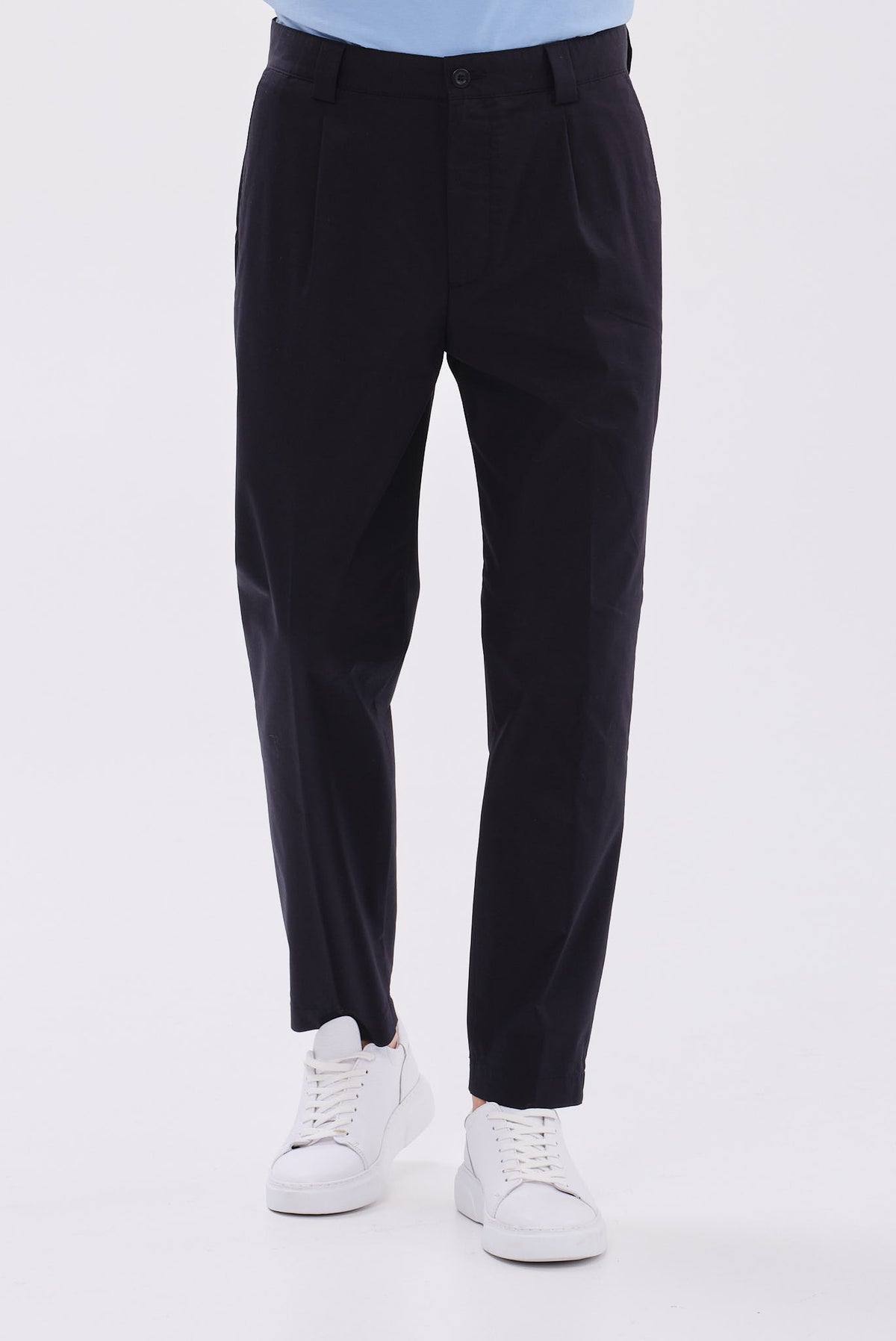 ΑΝΔΡΙΚΟ ΜΠΛΕ CHINO ΠΑΝΤΕΛΟΝΙ ALBERTO REGULAR FIT ΜΕ ΠΙΕΤΑ