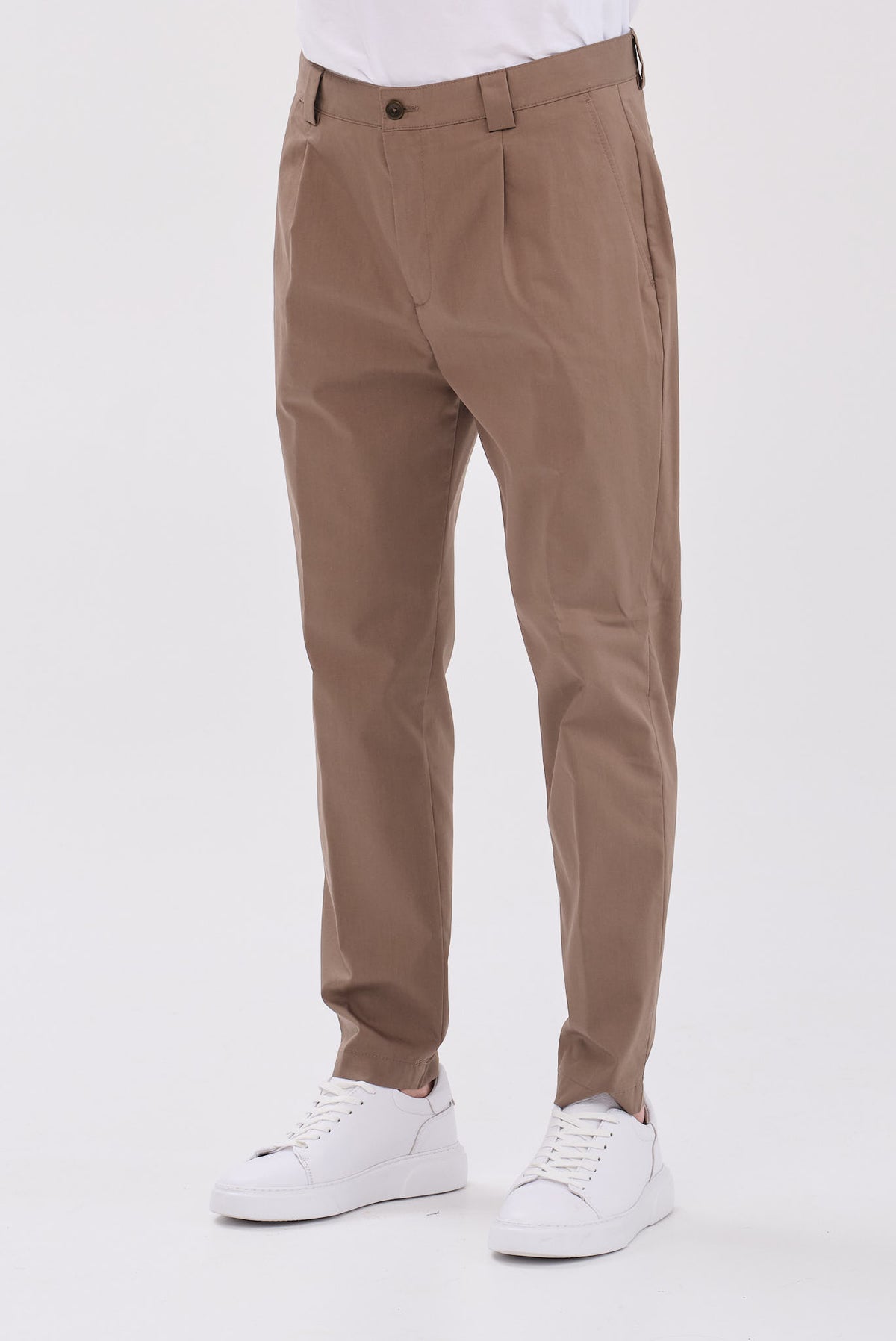 ΑΝΔΡΙΚΟ ΚΑΦΕ CHINO ΠΑΝΤΕΛΟΝΙ ALBERTO REGULAR FIT ΜΕ ΠΙΕΤΑ