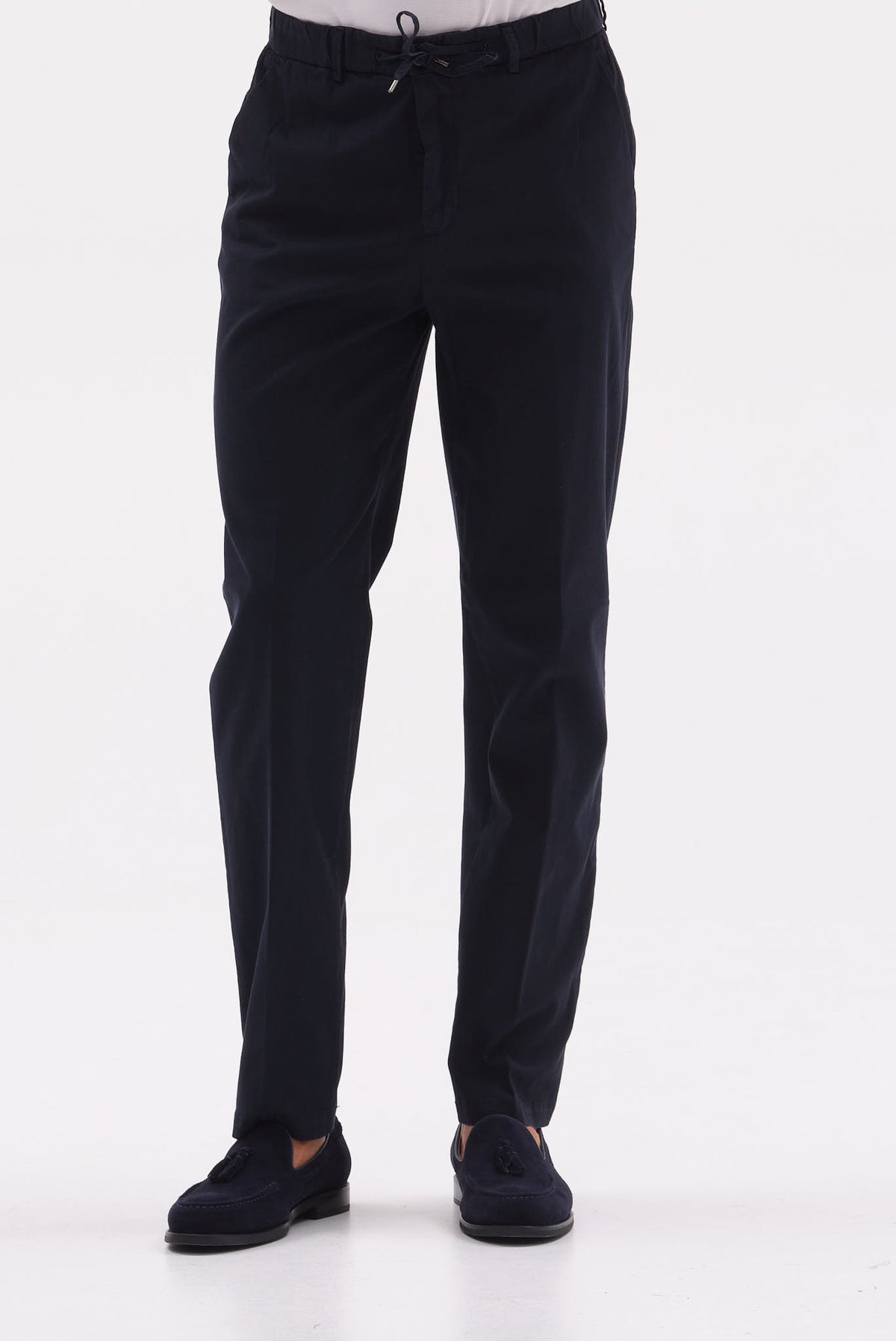 ΑΝΔΡΙΚΟ ΜΠΛΕ CHINOS ΠΑΝΤΕΛΟΝΙ PORTOBELLO'S REGULAR FIT ΜΕ ΚΟΡΔΟΝΙ ΚΑΙ ΛΑΣΤΙΧΟ