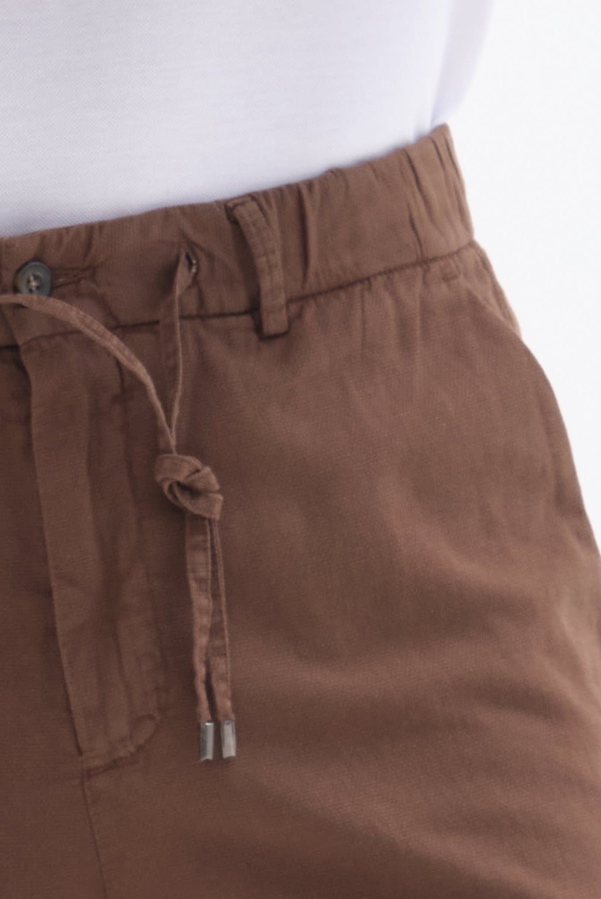 ΑΝΔΡΙΚΟ ΚΑΦΕ CHINOS ΠΑΝΤΕΛΟΝΙ PORTOBELLO'S REGULAR FIT ΜΕ ΚΟΡΔΟΝΙ ΚΑΙ ΛΑΣΤΙΧΟ