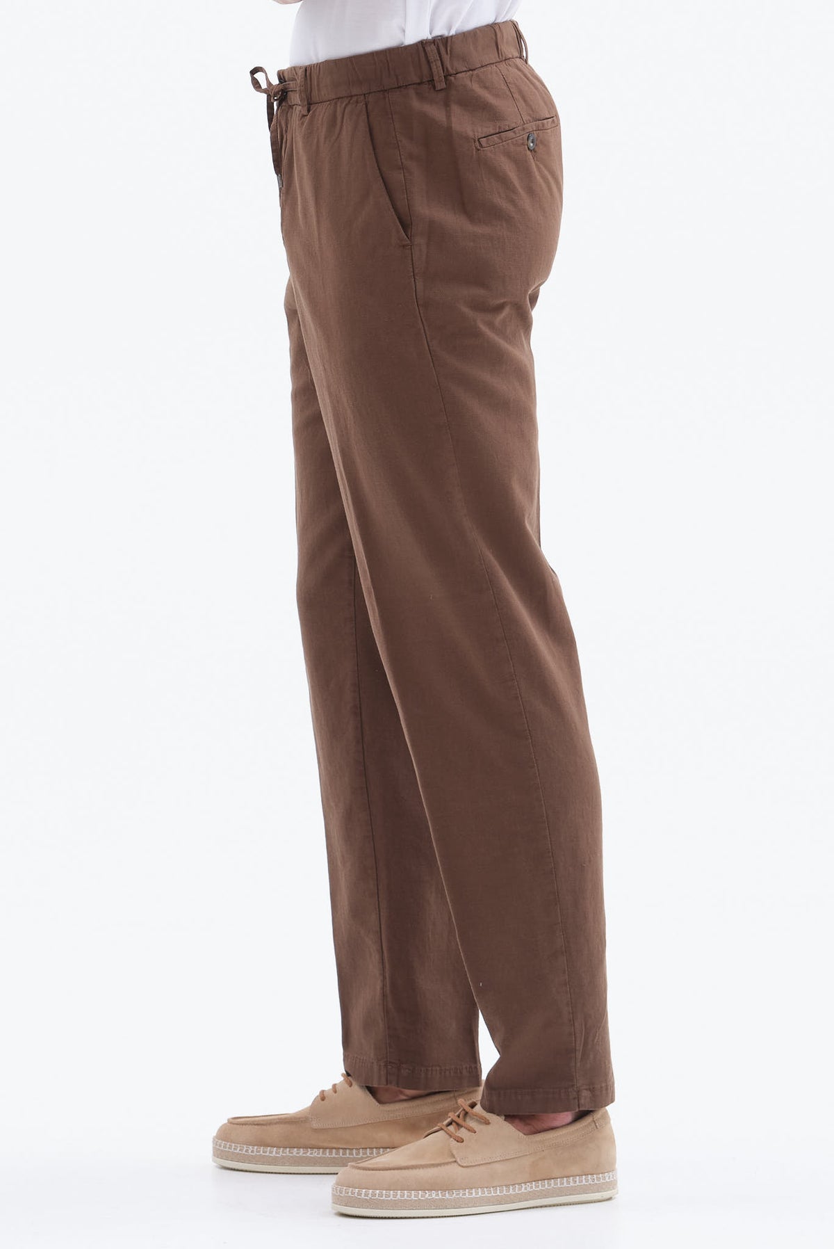 ΑΝΔΡΙΚΟ ΚΑΦΕ CHINOS ΠΑΝΤΕΛΟΝΙ PORTOBELLO'S REGULAR FIT ΜΕ ΚΟΡΔΟΝΙ ΚΑΙ ΛΑΣΤΙΧΟ