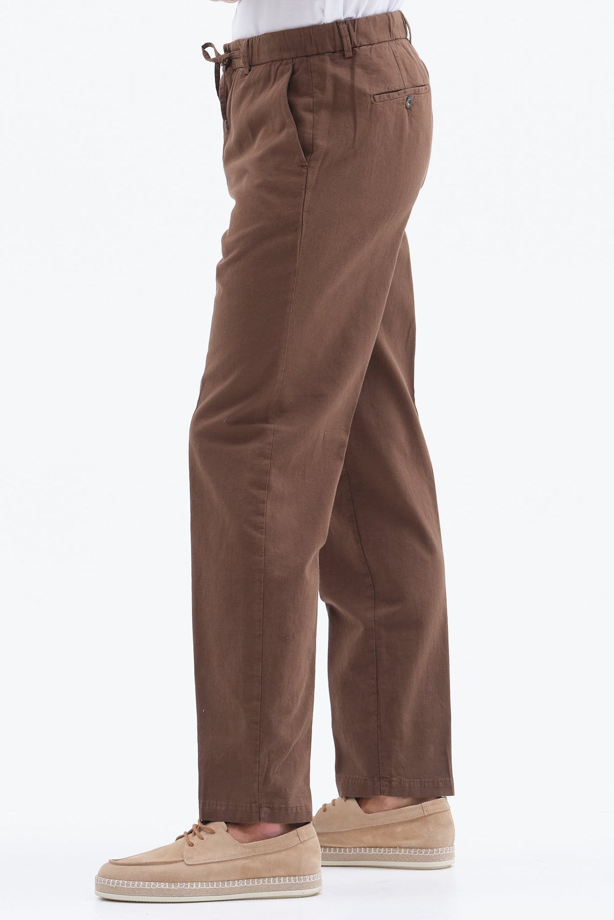 ΑΝΔΡΙΚΟ ΚΑΦΕ CHINOS ΠΑΝΤΕΛΟΝΙ PORTOBELLO'S REGULAR FIT ΜΕ ΚΟΡΔΟΝΙ ΚΑΙ ΛΑΣΤΙΧΟ
