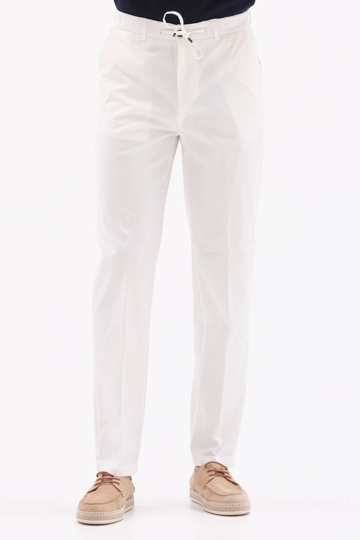 ΑΝΔΡΙΚΟ ΕΚΡΟΥ CHINOS ΠΑΝΤΕΛΟΝΙ PORTOBELLO'S REGULAR FIT ΜΕ ΚΟΡΔΟΝΙ ΚΑΙ ΛΑΣΤΙΧΟ