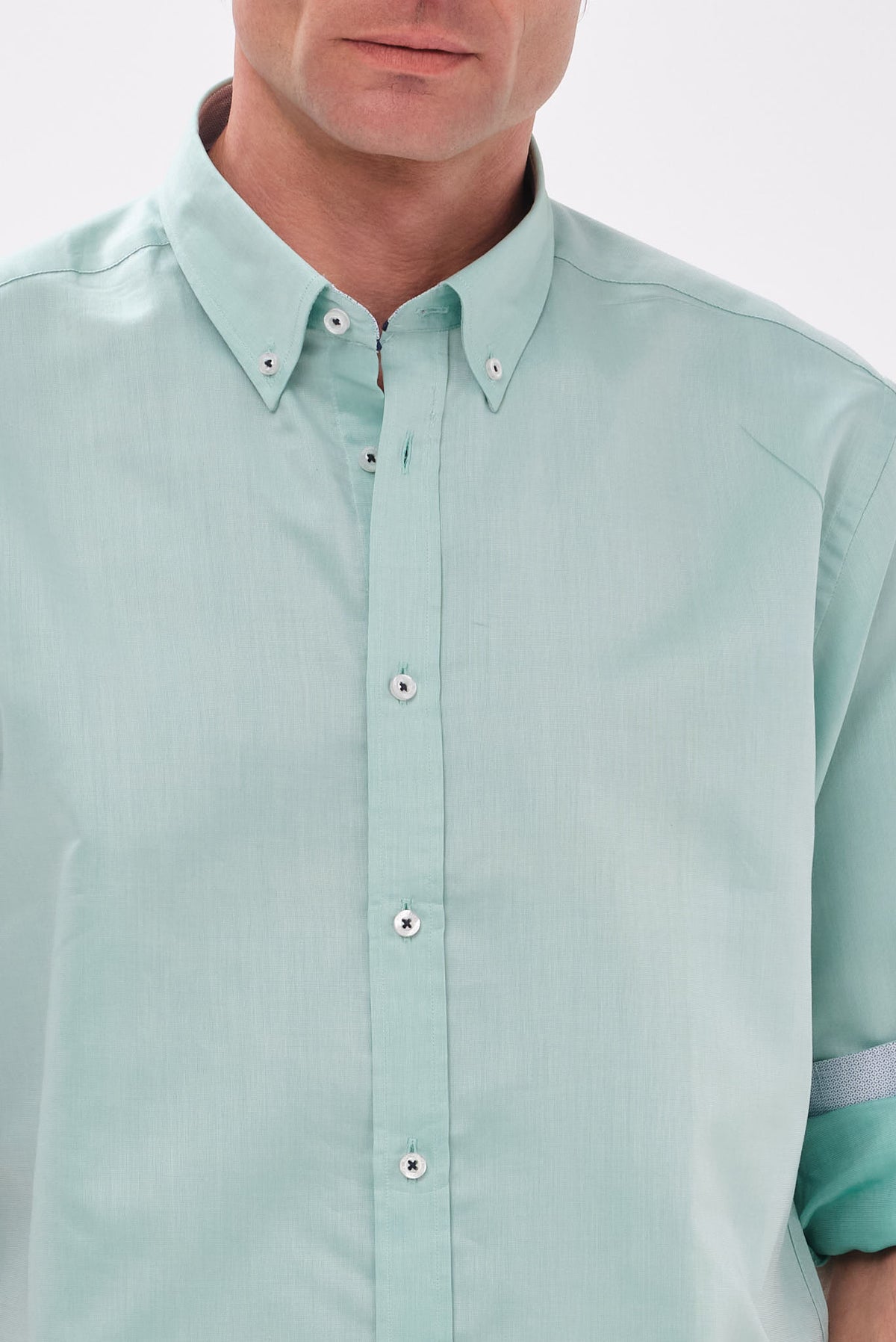 ΑΝΔΡΙΚΟ ΠΡΑΣΙΝΟ NO POCKET ΠΟΥΚΑΜΙΣΟ PORTOBELLO'S ΜΕ BUTTON DOWN ΓΙΑΚΑ REGULAR FIT