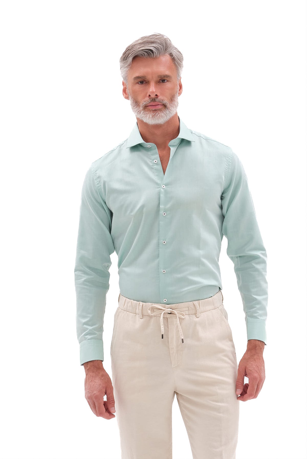 ΑΝΔΡΙΚΟ ΠΡΑΣΙΝΟ ΠΟΥΚΑΜΙΣΟ PORTOBELLO'S ME REX ΓΙΑΚΑ SLIM FIT