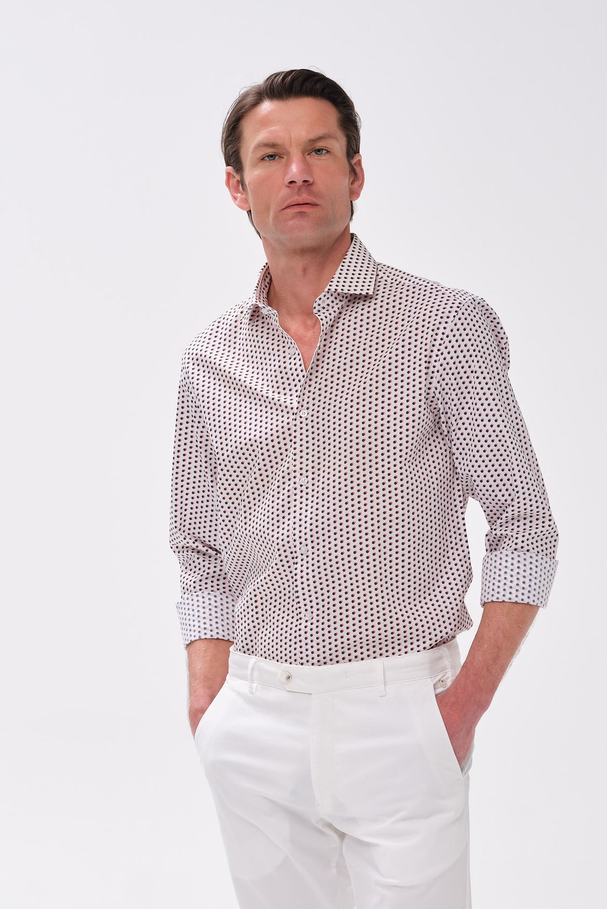 ΑΝΔΡΙΚΟ ΠΟΥΑ ΜΠΛΕ KOKKINO ΠΟΥΚΑΜΙΣΟ PORTOBELLO'S ΜΕ REX ΓΙΑΚΑ SLIM FIT