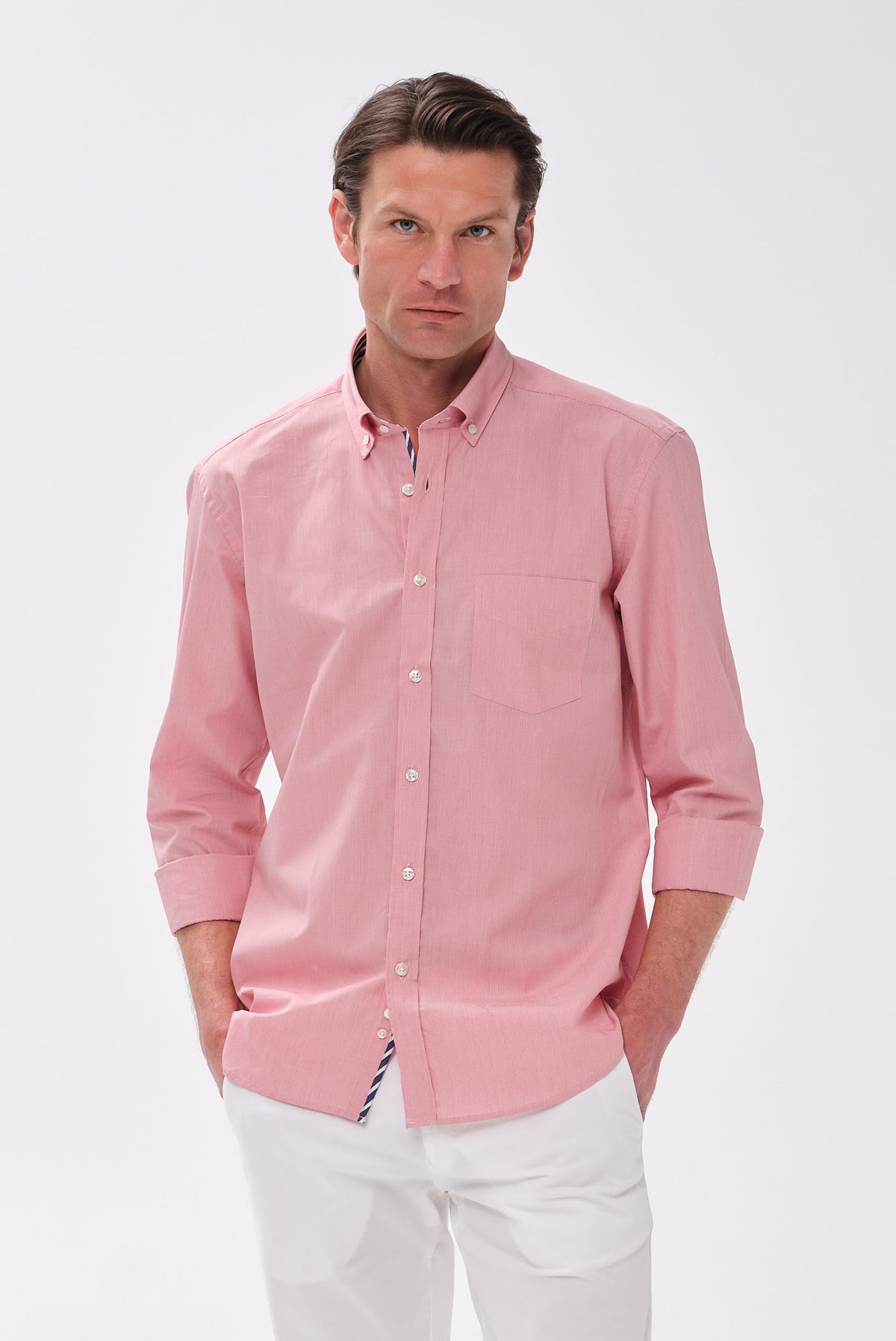 ΑΝΔΡΙΚΟ ΚΟΚΚΙΝΟ ΠΟΥΚΑΜΙΣΟ PORTOBELLO'S ME BUTTON DOWN ΓΙΑΚΑ REGULAR FIT