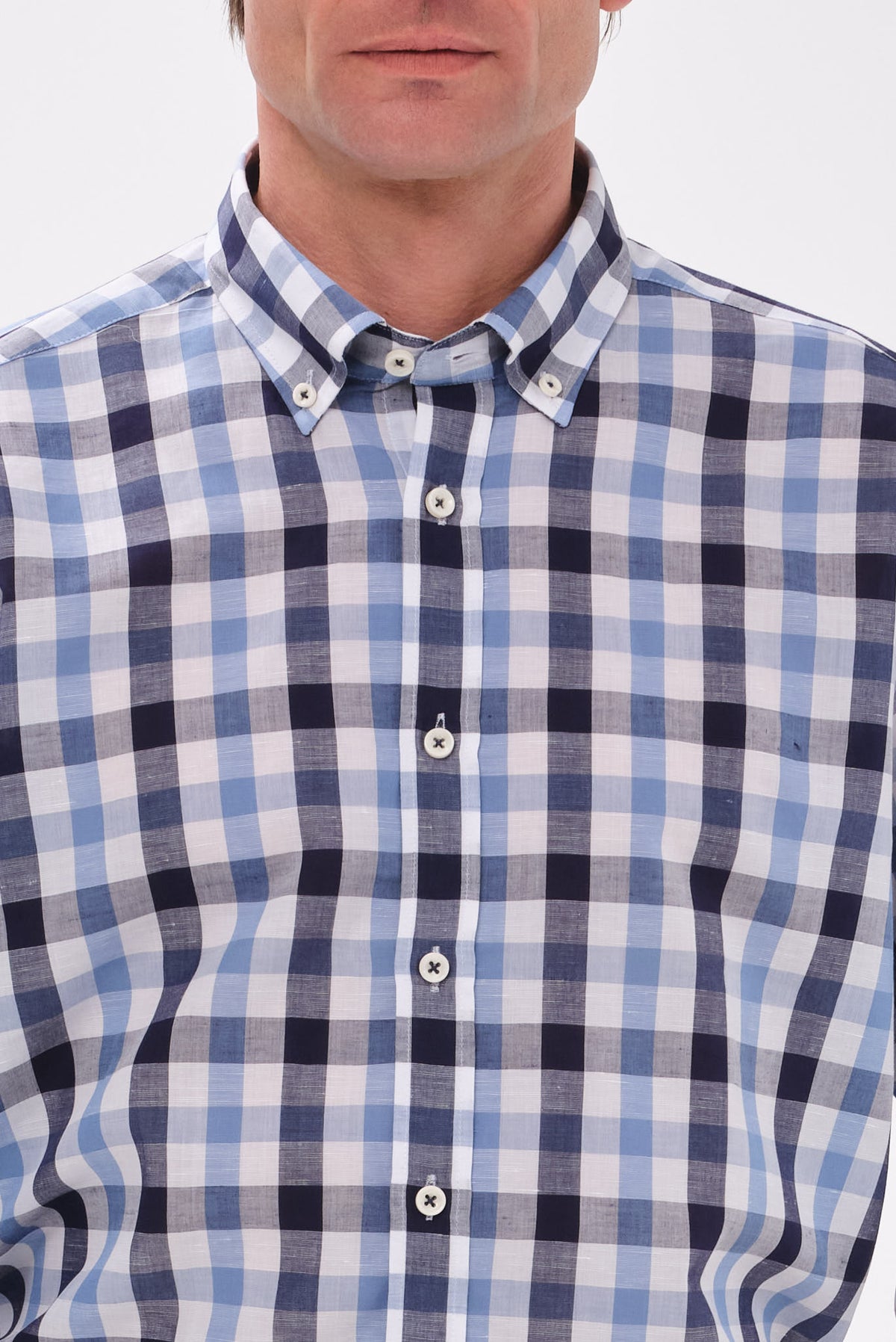 ΑΝΔΡΙΚΟ ΠΟΥΚΑΜΙΣΟ ΜΕ BUTTON DOWN ΓΙΑΚΑ PORTOBELLO'S ΣΙΕΛ ΚΑΡΟ REGULAR FIT