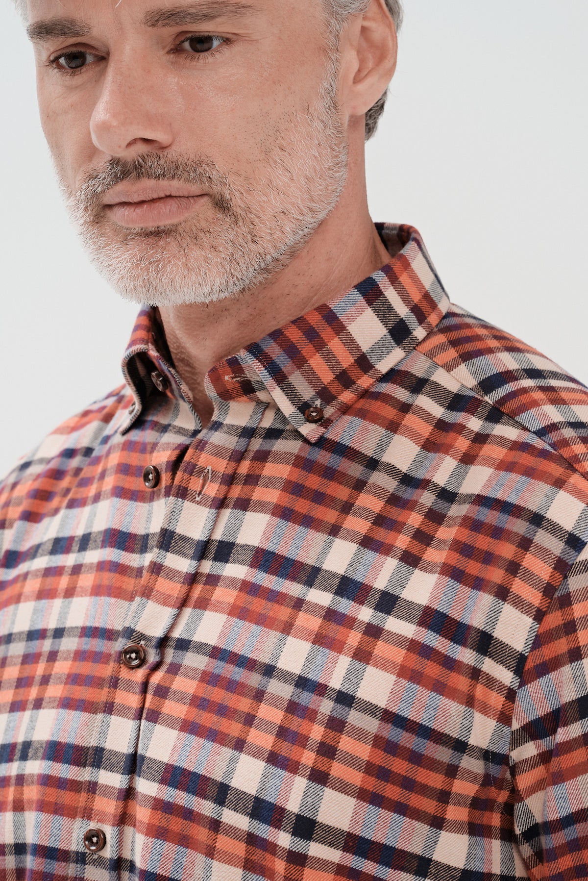 ΑΝΔΡΙΚΟ ΚΑΡΟ ΠΟΡΤΟΚΑΛΙ ΠΟΥΚΑΜΙΣΟ PORTOBELLO'S ΜΕ BUTTON DOWN ΓΙΑΚΑ REGULAR FIT