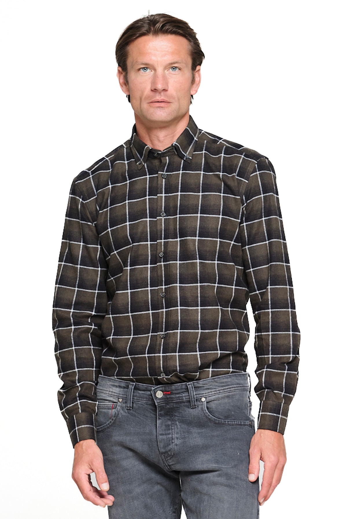 ΑΝΔΡΙΚΟ ΛΑΔΙ ΚΑΡΟ ΠΟΥΚΑΜΙΣΟ ΜΕ BUTTON DOWN ΓΙΑΚΑ REGULAR FIT PORTOBELLO'S