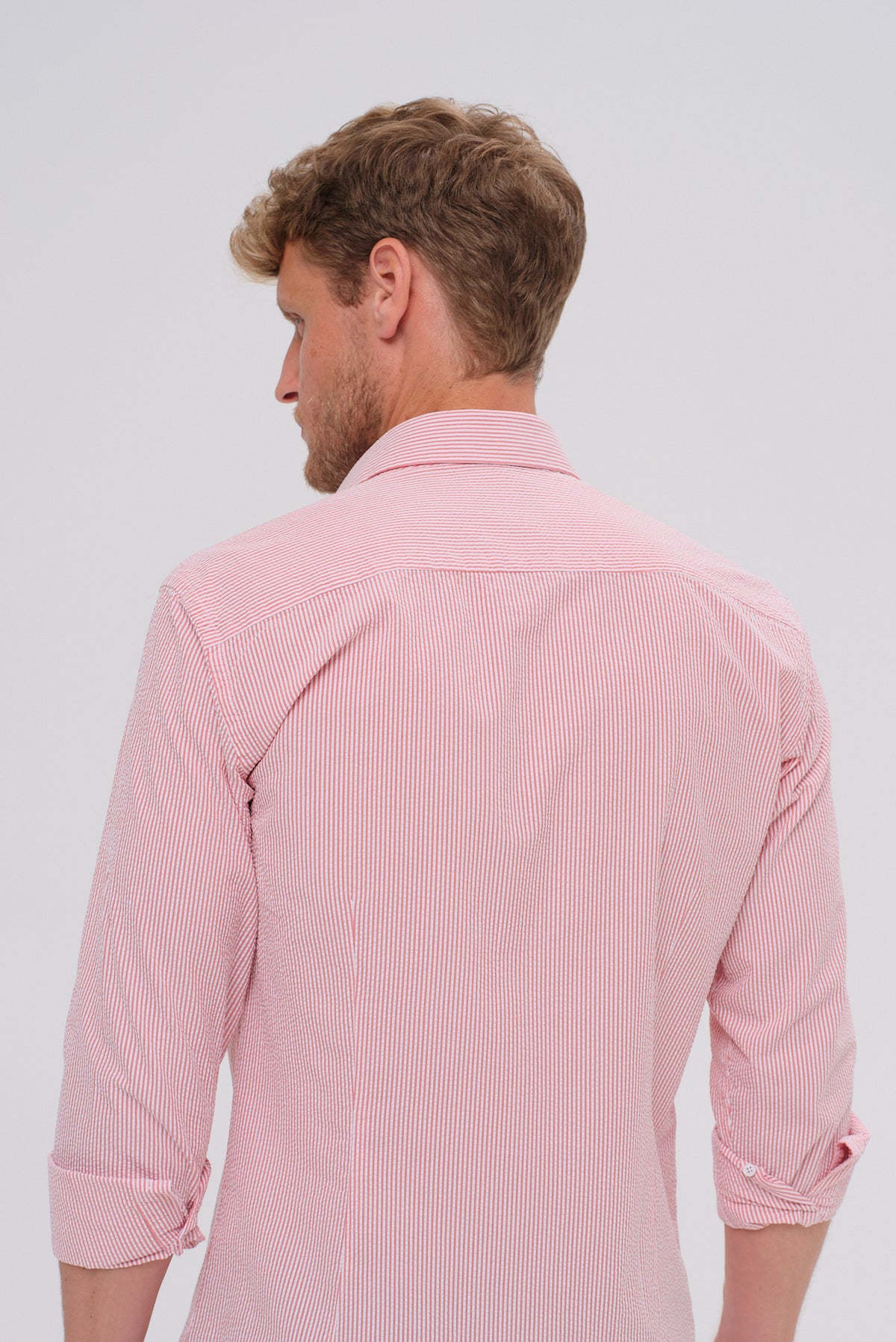 ΑΝΔΡΙΚΟ ΚΟΚΚΙΝΟ ΡΙΓΕ ΠΟΥΚΑΜΙΣΟ PORTOBELLO'S SLIM FIT