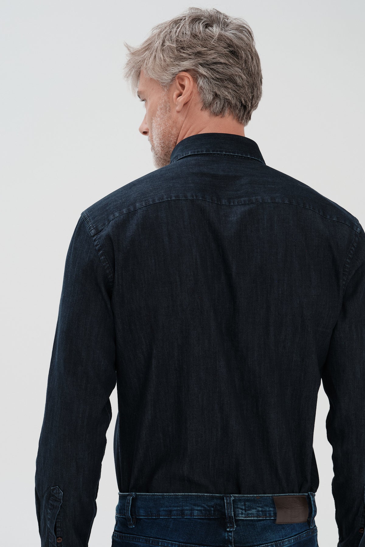 ΑΝΔΡΙΚΟ ΣΚΟΥΡΟ DENIM ΠΟΥΚΑΜΙΣΟ PORTOBELLO'S ΜΕ BUTTON DOWN ΓΙΑΚΑ REGULAR FIT
