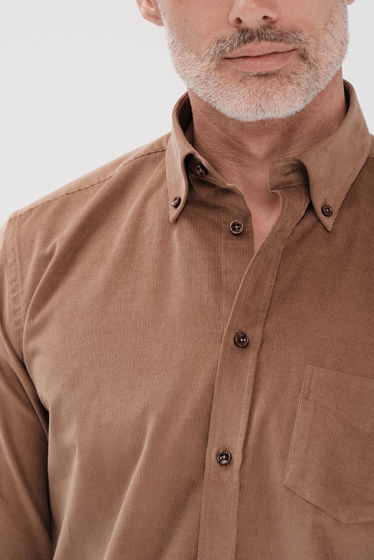 ΑΝΔΡΙΚΟ ΜΠΕΖ ΣΚΟΥΡΟ ΚΟΤΛΕ ΠΟΥΚΑΜΙΣΟ PORTOBELLO'S ΜΕ BUTTON DOWN ΓΙΑΚΑ REGULAR FIT