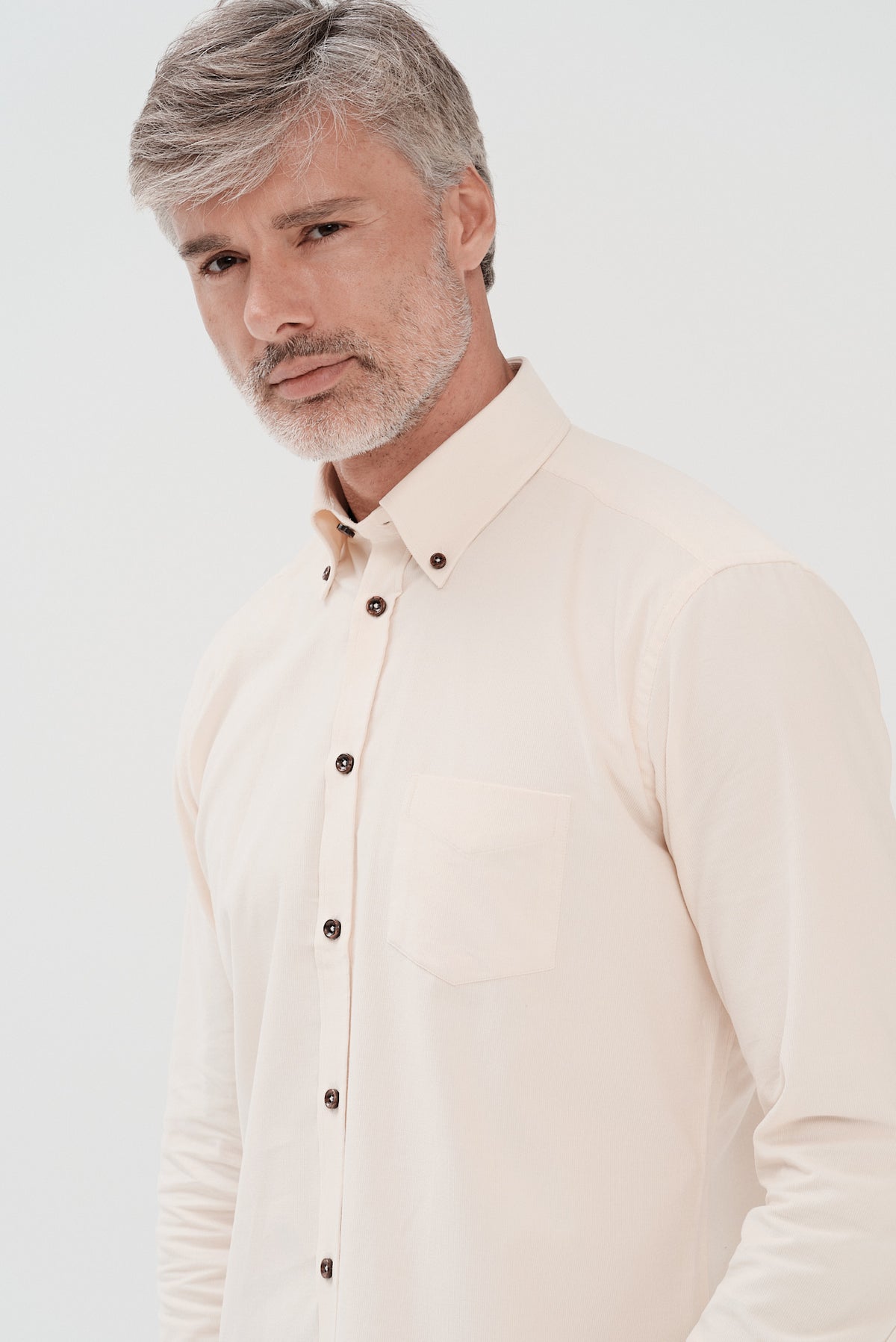ΑΝΔΡΙΚΟ ΕΚΡΟΥ ΚΟΤΛΕ ΠΟΥΚΑΜΙΣΟ PORTOBELLO'S ΜΕ BUTTON DOWN ΓΙΑΚΑ REGULAR FIT