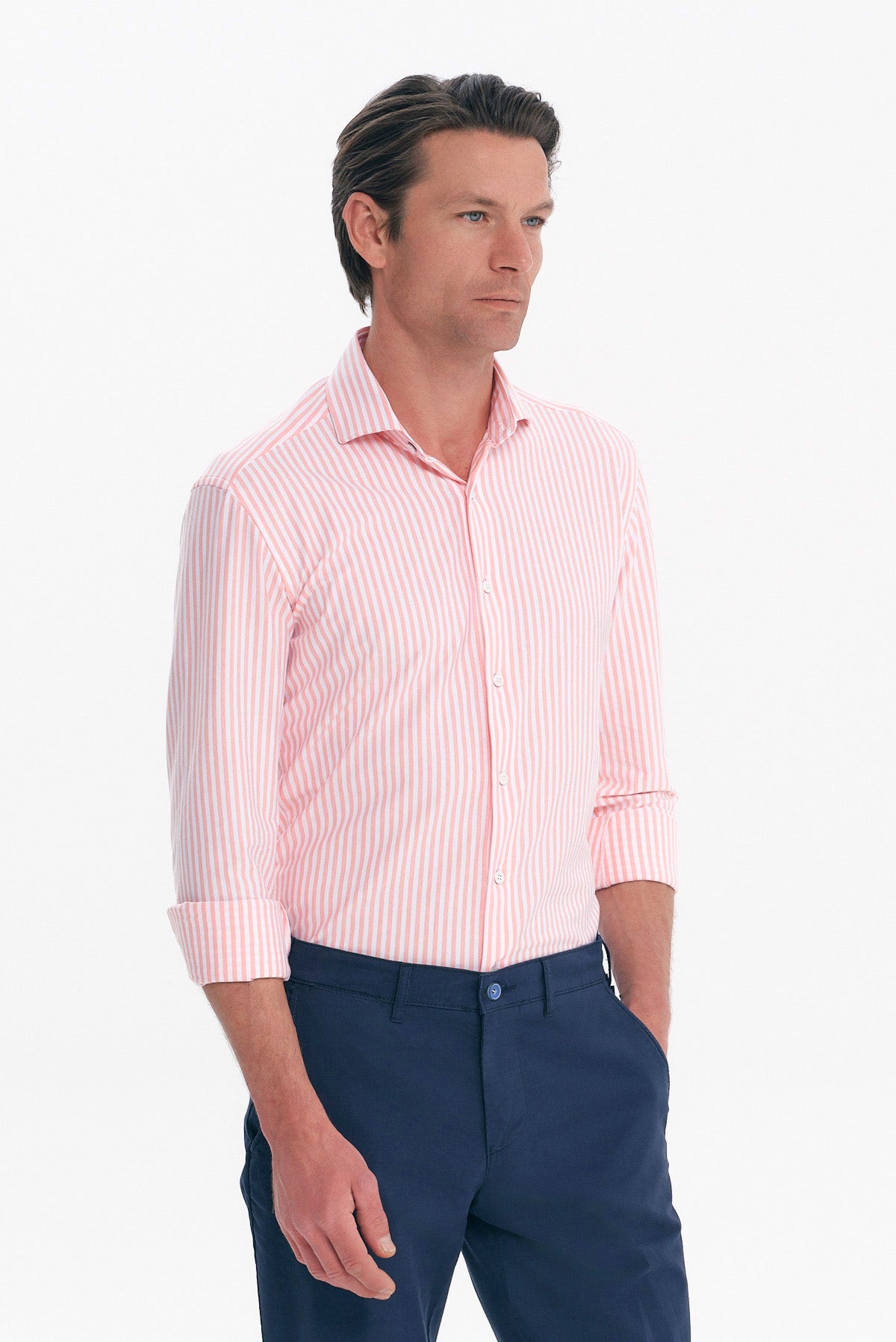 ΑΝΔΡΙΚΟ ΡΙΓΕ ΠΟΡΤΟΚΑΛΙ ΠΟΥΚΑΜΙΣΟ SLIM FIT PORTOBELLO'S ΜΕ REX ΓΙΑΚΑ