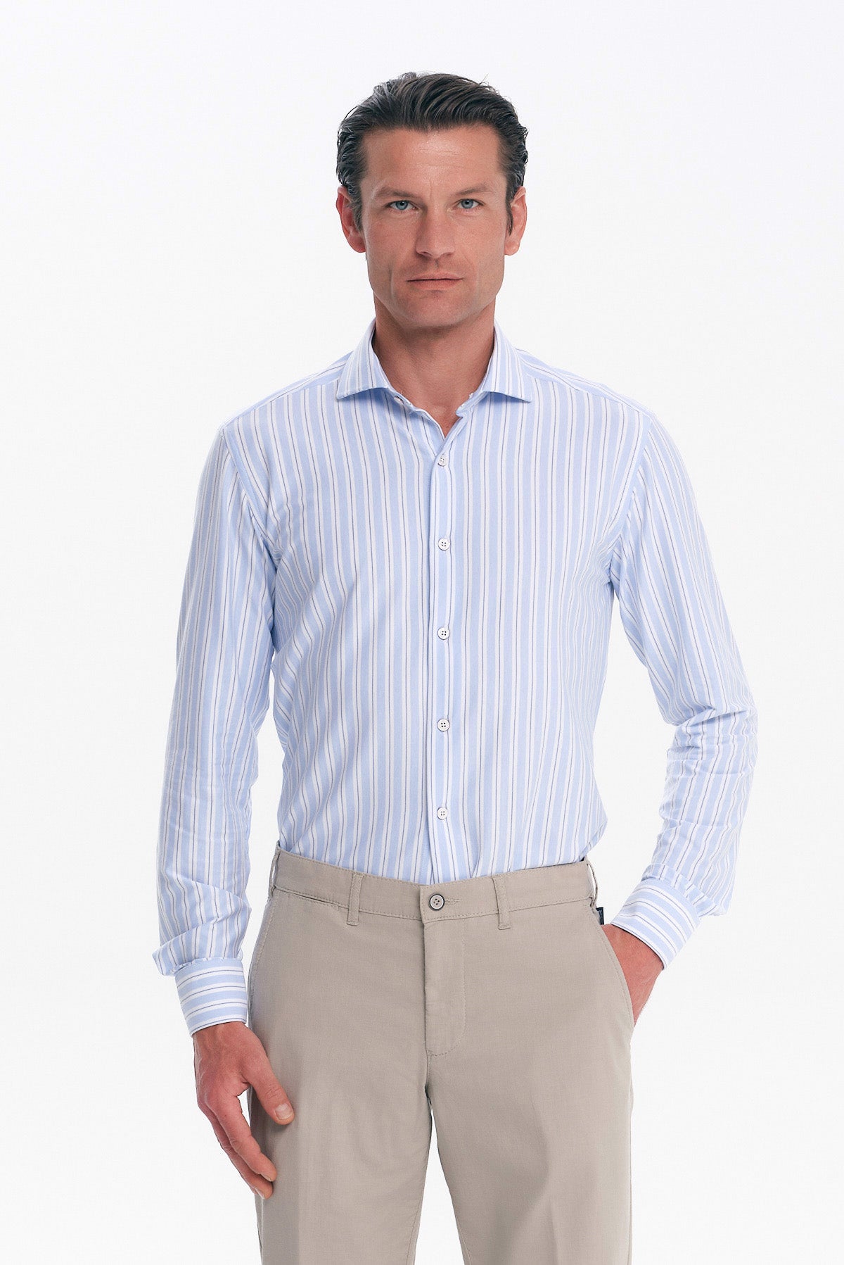 ΑΝΔΡΙΚΟ ΣΙΕΛ ΡΙΓΕ ΠΟΥΚΑΜΙΣΟ PORTOBELLO'S ΜΕ REX ΓΙΑΚΑ SLIM FIT