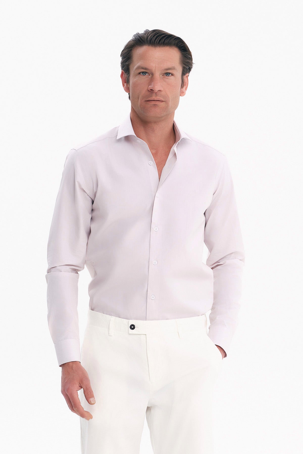 ΑΝΔΡΙΚΟ ΜΠΕΖ ΜΟΝΟΧΡΩΜΟ ΠΟΥΚΑΜΙΣΟ SLIM FIT PORTOBELLO'S ΜΕ REX ΓΙΑΚΑ