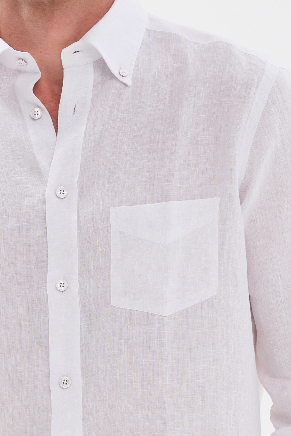 ΑΝΔΡΙΚΟ ΛΕΥΚΟ ΛΙΝΟ ΠΟΥΚΑΜΙΣΟ PORTOBELLO'S MODERN FIT ΜΕ BUTTON DOWN ΓΙΑΚΑ