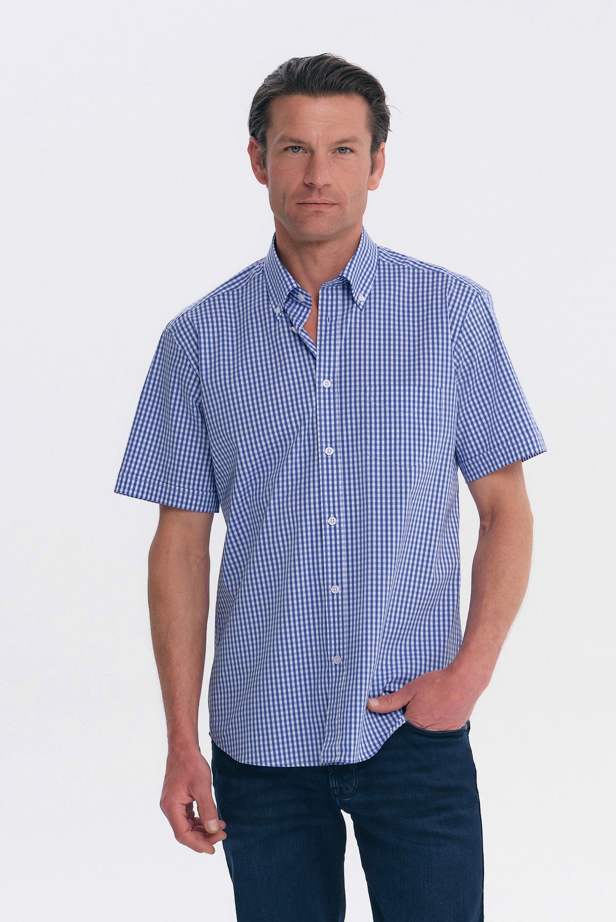 ΑΝΔΡΙΚΟ ΡΑΦ ΚΟΝΤΟΜΑΝΙΚΟ ΠΟΥΚΑΜΙΣΟ PORTOBELLO'S ΜΕ BUTTON DOWN ΓΙΑΚΑ ΚΑΙ ΠΤΙ ΚΑΡΟ ΣΧΕΔΙΟ