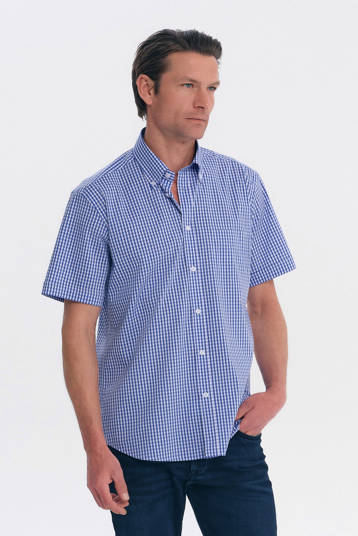 ΑΝΔΡΙΚΟ ΡΑΦ ΚΟΝΤΟΜΑΝΙΚΟ ΠΟΥΚΑΜΙΣΟ PORTOBELLO'S ΜΕ BUTTON DOWN ΓΙΑΚΑ ΚΑΙ ΠΤΙ ΚΑΡΟ ΣΧΕΔΙΟ