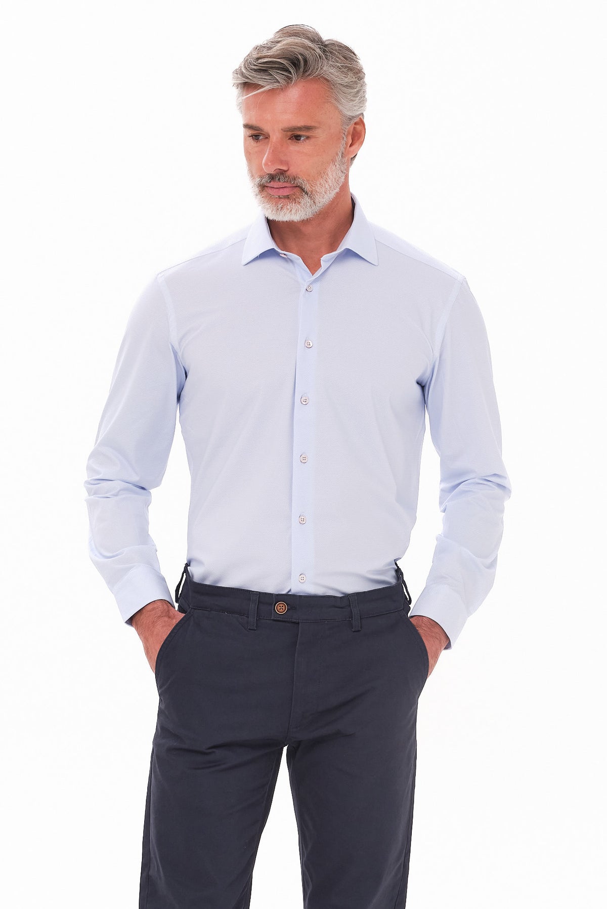 ΑΝΔΡΙΚΟ ΠΟΥΚΑΜΙΣΟ PORTOBELLO'S ΣΙΕΛ ΜΕ REX-STAR ΓΙΑΚΑ REGULAR FIT