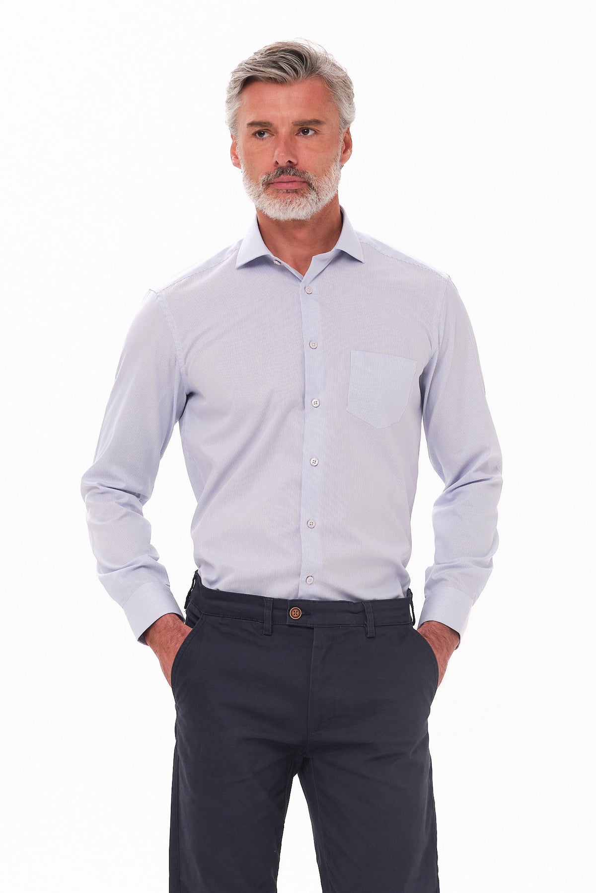 ΑΝΔΡΙΚΟ ΣΙΕΛ ΠΟΥΚΑΜΙΣΟ PORTOBELLO'S ΜΕ REX ΓΙΑΚΑ REGULAR FIT