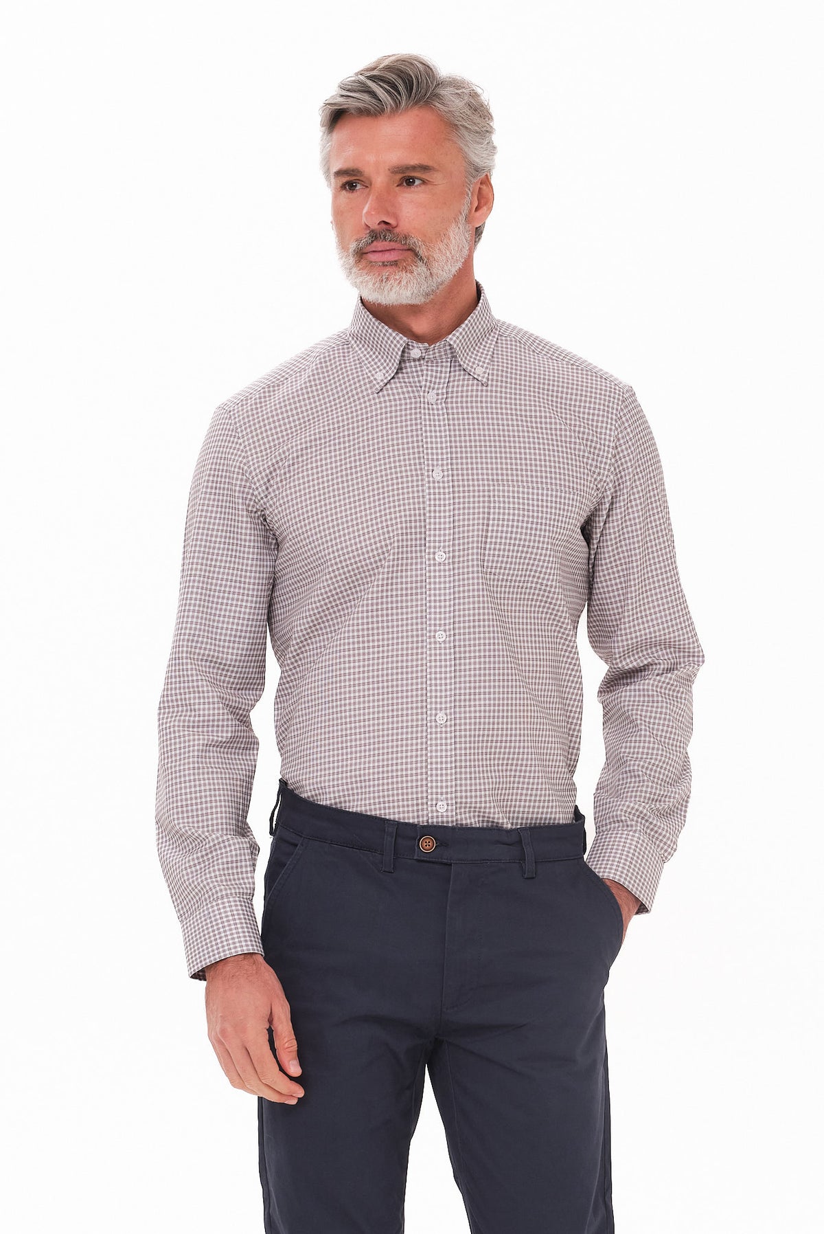 ΑΝΔΡΙΚΟ ΚΑΦΕ ΚΑΡΟ ΠΟΥΚΑΜΙΣΟ PORTOBELLO'S ΜΕ BUTTON DOWN ΓΙΑΚΑ REGULAR FIT