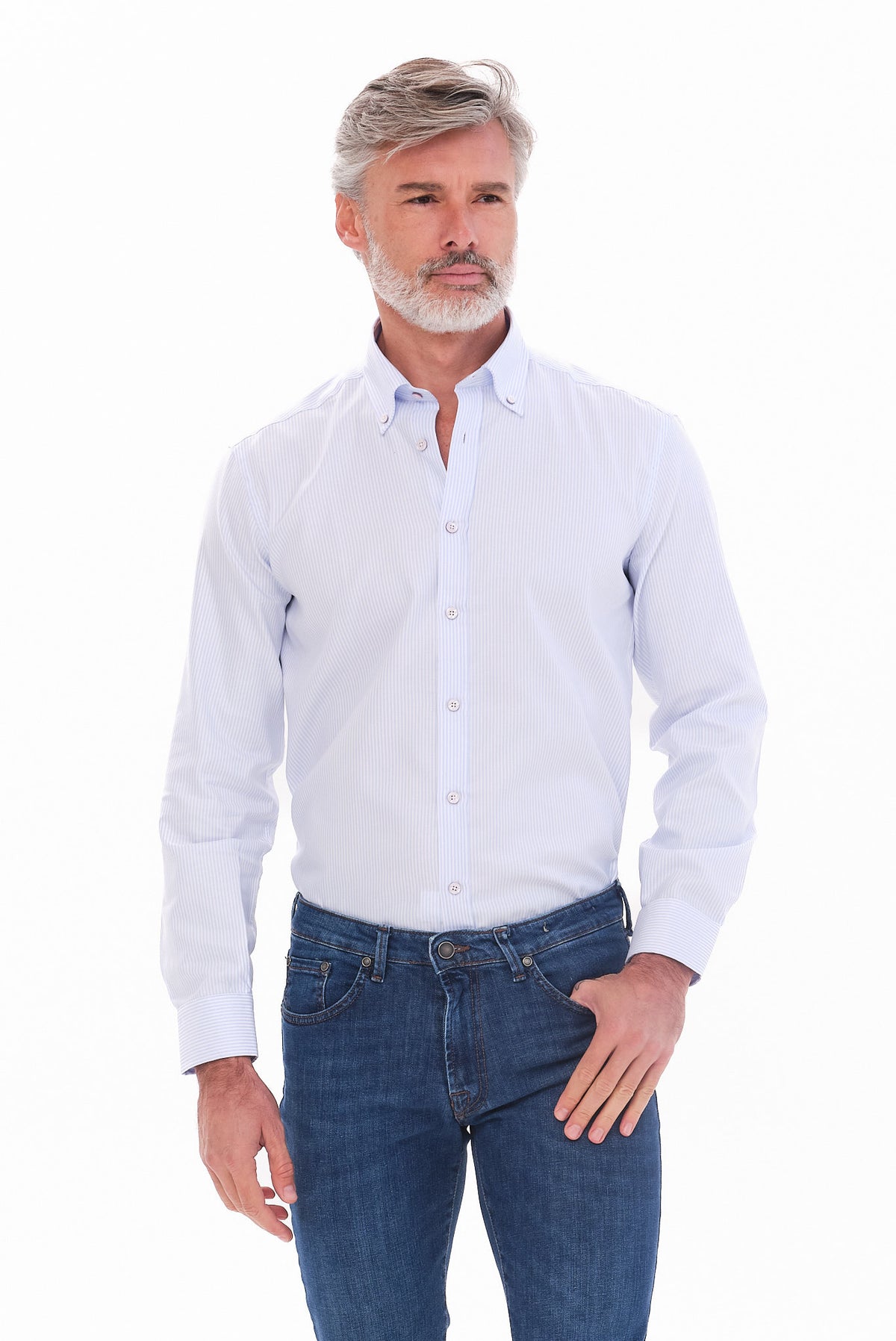 ΑΝΔΡΙΚΟ ΣΙΕΛ ΡΙΓΕ ΠΟΥΚΑΜΙΣΟ PORTOBELLO'S ΜΕ BUTTON DOWN ΓΙΑΚΑ REGULAR FIT