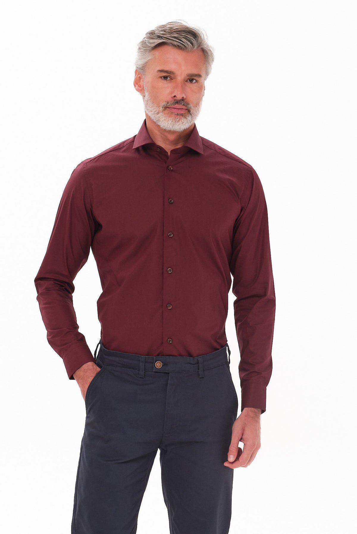 ΑΝΔΡΙΚΟ ΜΠΟΡΝΤΟ ΠΟΥΚΑΜΙΣΟ PORTOBELLO'S ΜΕ REX ΓΙΑΚΑ SLIM FIT