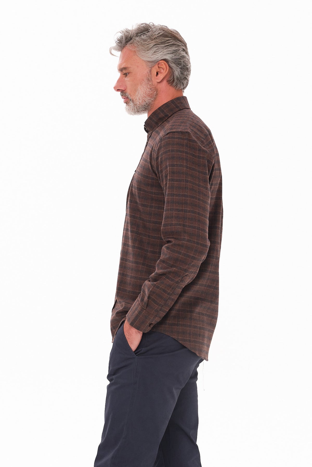ΑΝΔΡΙΚΟ ΚΑΦΕ ΚΑΡΟ ΠΟΥΚΑΜΙΣΟ PORTOBELLO'S ME BUTTON DOWN ΓΙΑΚΑ REGULAR FIT