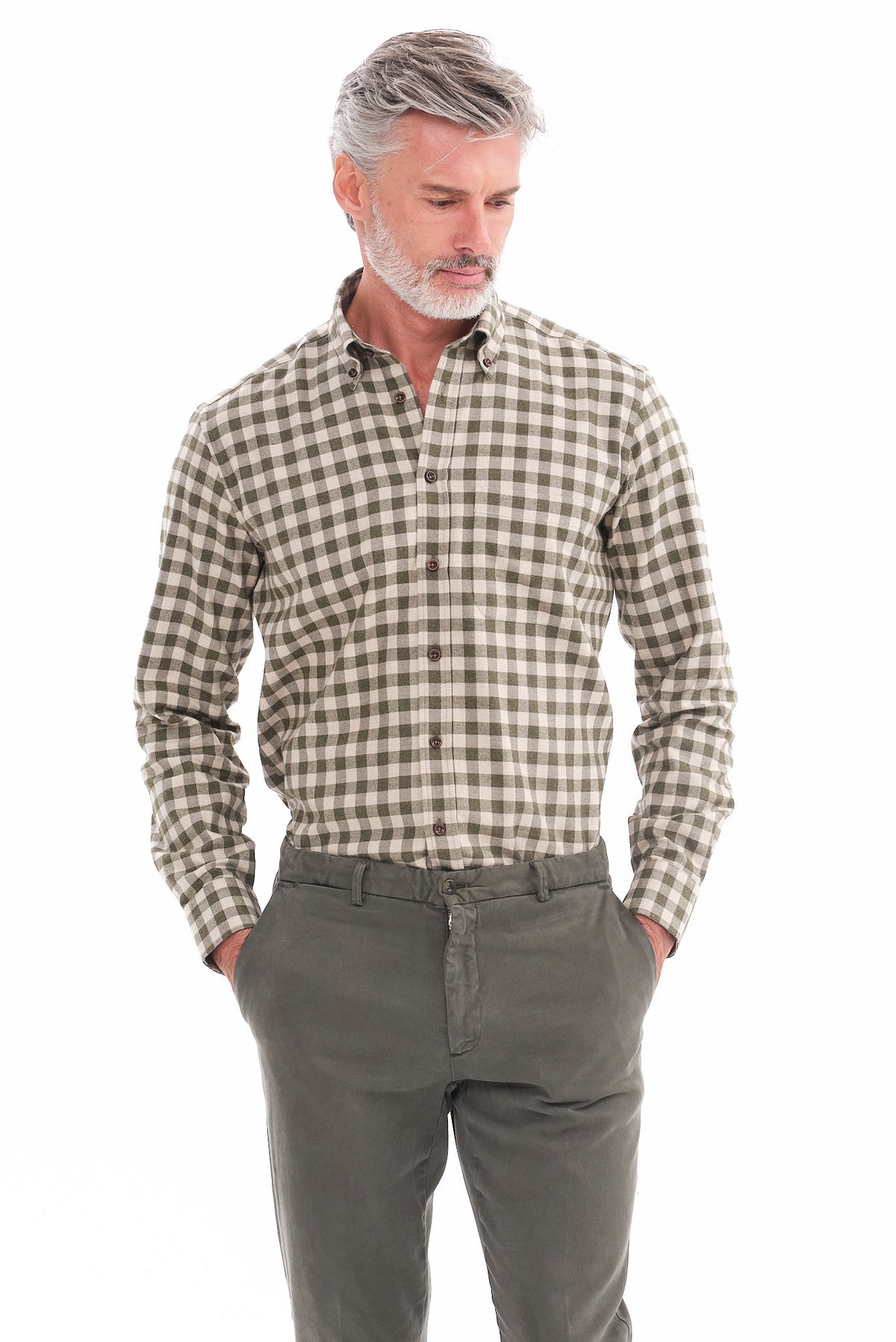 ΑΝΔΡΙΚΟ ΛΑΔΙ ΚΑΡΟ ΠΟΥΚΑΜΙΣΟ PORTOBELLO'S ME BUTTON DOWN ΓΙΑΚΑ REGULAR FIT