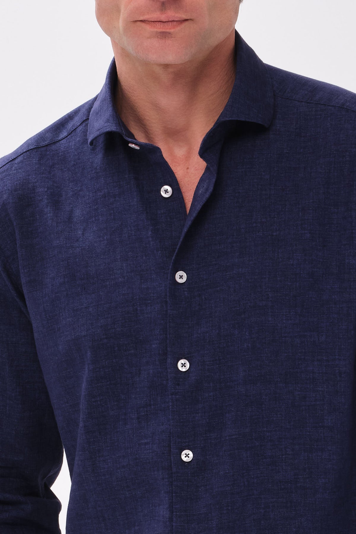 ΑΝΔΡΙΚΟ ΜΠΛΕ ΠΟΥΚΑΜΙΣΟ PORTOBELLO'S ΜΕ REX ΓΙΑΚΑ SLIM FIT