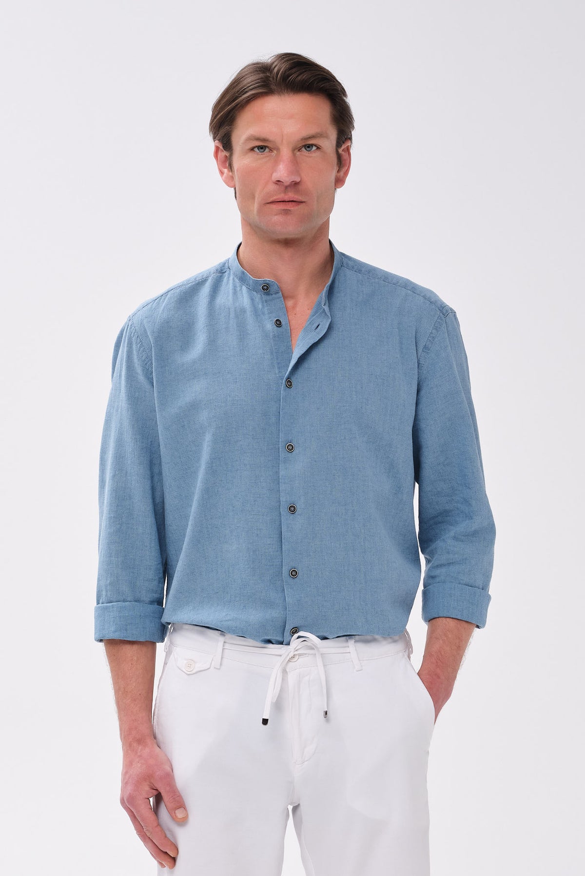 ΑΝΔΙΡΚΟ ΣΙΕΛ ΠΟΥΚΑΜΙΣΟ PORTOBELLO'S ΜΕ MAO ΓΙΑΚΑ REGULAR FIT