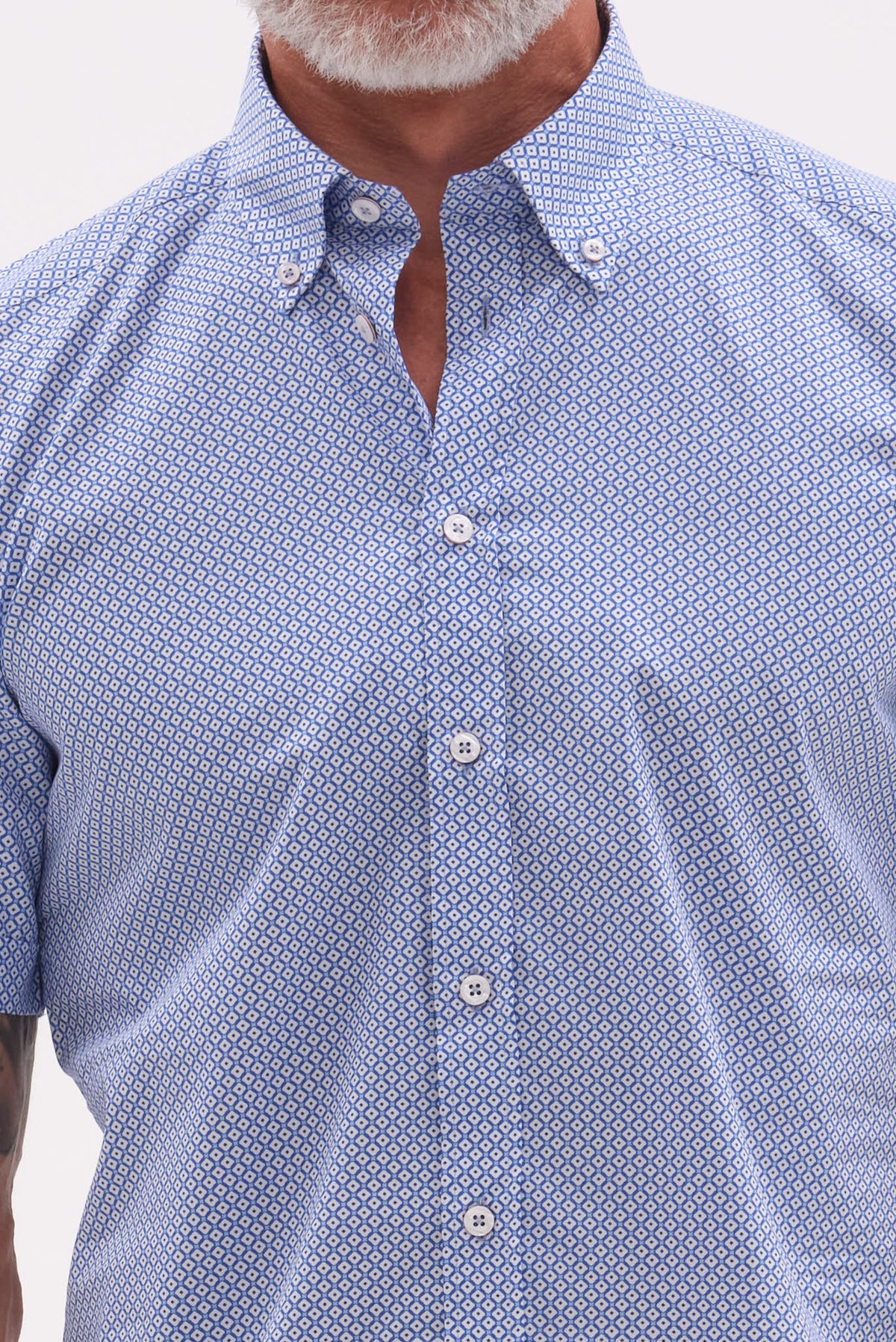 ΑΝΔΡΙΚΟ ΡΑΦ ΚΟΝΤΟΜΑΝΙΚΟ ΠΟΥΚΑΜΙΣΟ PORTOBELLO'S ΜΕ BUTTON DOWN ΓΙΑΚΑ ΚΑΙ ΜΙΡΚΟΣΧΕΔΙΟ REGULAR FIT