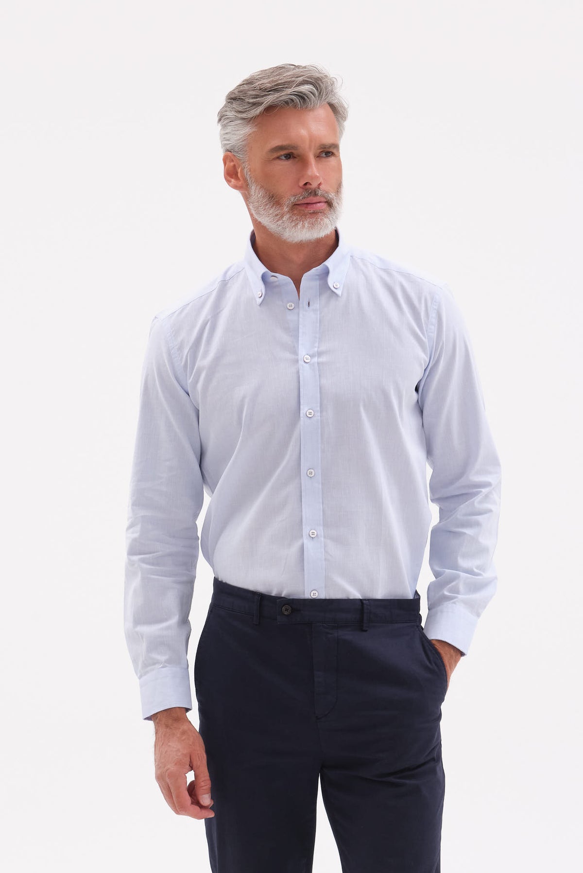 ΑΝΔΡΙΚΟ ΣΙΕΛ ΠΟΥΚΑΜΙΣΟ PORTOBELLO'S ΜΕ BUTTON DOWN ΓΙΑΚΑ REGULAR FIT