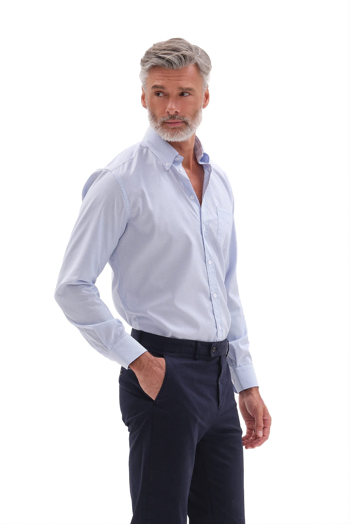 ΑΝΔΡΙΚΟ ΡΙΓΕ ΣΙΕΛ ΠΟΥΚΑΜΙΣΟ PORTOBELLO'S ΜΕ BUTTON DOWN ΓΙΑΚΑ REGULAR FIT