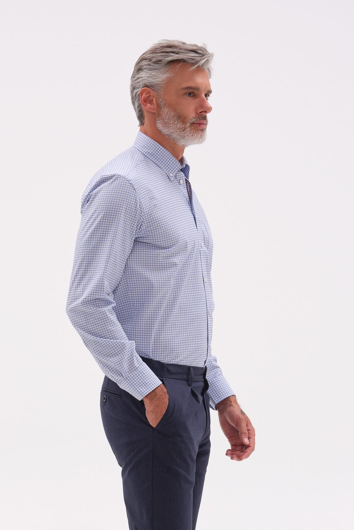 ΑΝΔΡΙΚΟ ΠΤΙ ΚΑΡΟ ΣΙΕΛ ΠΟΥΚΑΜΙΣΟ PORTOBELLO'S ΜΕ BUTTON DOWN ΓΙΑΚΑ REGULAR FIT