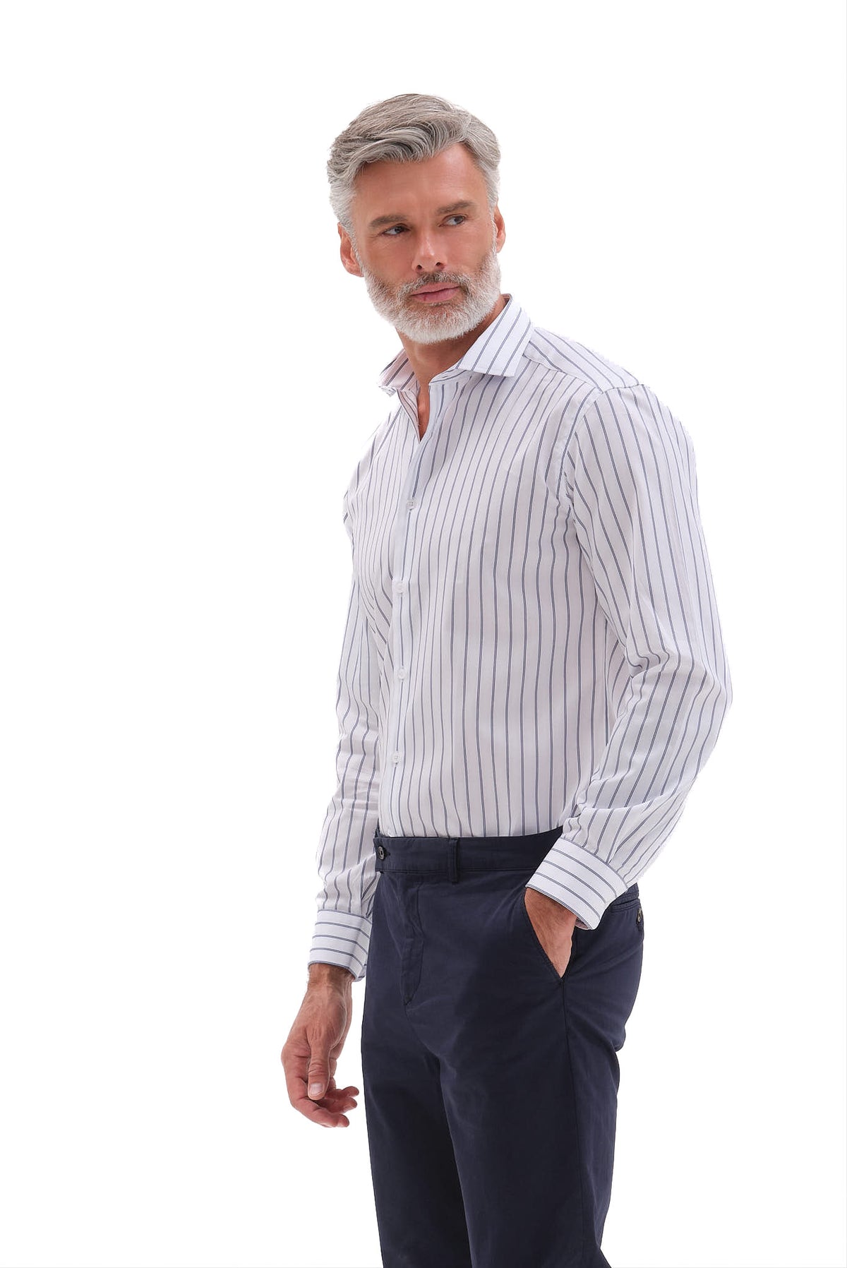 ΑΝΔΡΙΚΟ ΡΙΓΕ ΜΠΛΕ ΠΟΥΚΑΜΙΣΟ PORTOBELLO'S ΜΕ REX ΓΙΑΚΑ REGULAR FIT