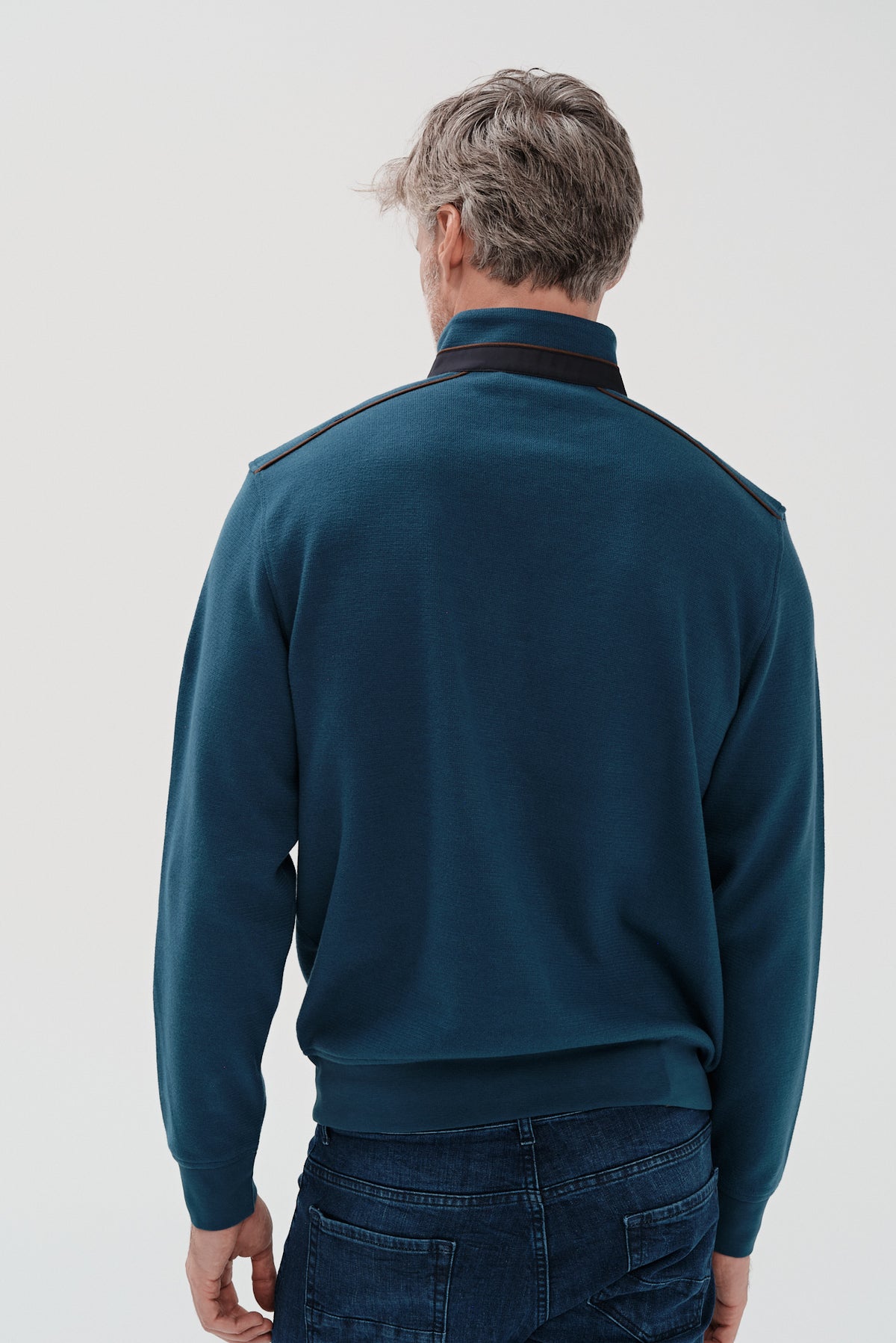 ΑΝΔΡΙΚΟ ΠΕΤΡΟΛ ΠΟΥΛΟΒΕΡ LUPETTO ZIP BUGATTI REGULAR FIT