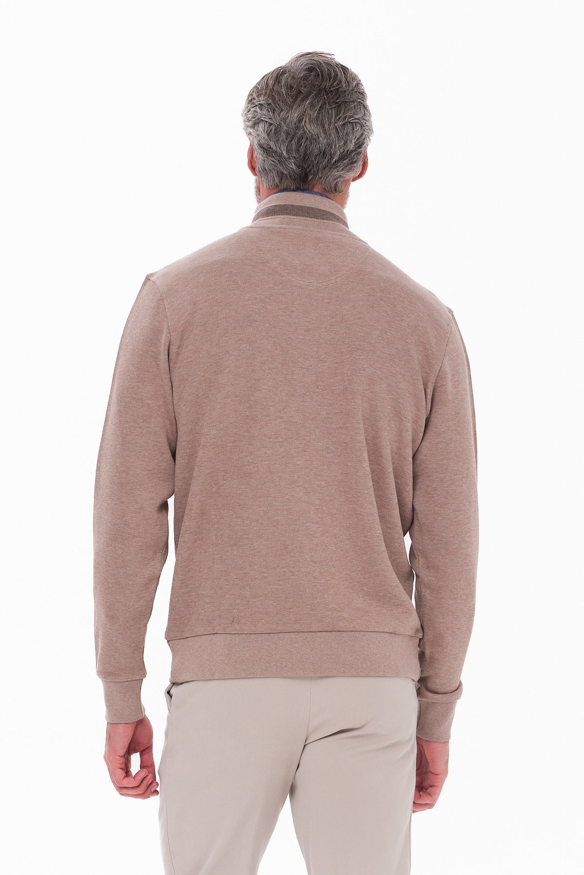 ΑΝΔΡΙΚΟ ΜΠΕΖ ΣΚΟΥΡΟ ΠΟΥΛΟΒΕΡ LUPETTO ZIP PORTOBELLO'S REGULAR FIT