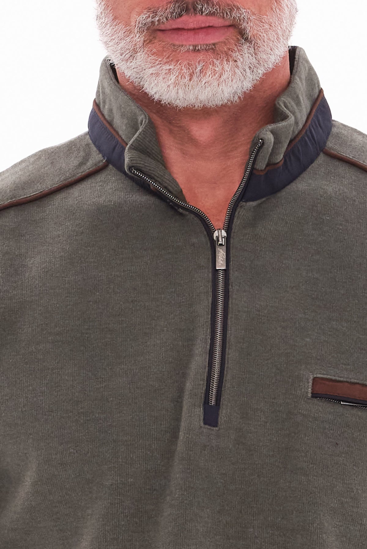 ΑΝΔΡΙΚΟ ΣΕ ΧΡΩΜΑ ΜΕΝΤΑ LUPETTO ZIP ΠΟΥΛΟΒΕΡ PORTOBELLO'S REGULAR FIT