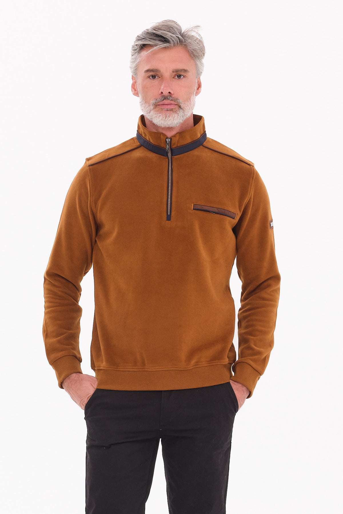 ΑΝΔΡΙΚΟ ΚΑΜΗΛΟ LUPETTO ZIP ΠΟΥΛΟΒΕΡ PORTOBELLO'S REGULAR FIT