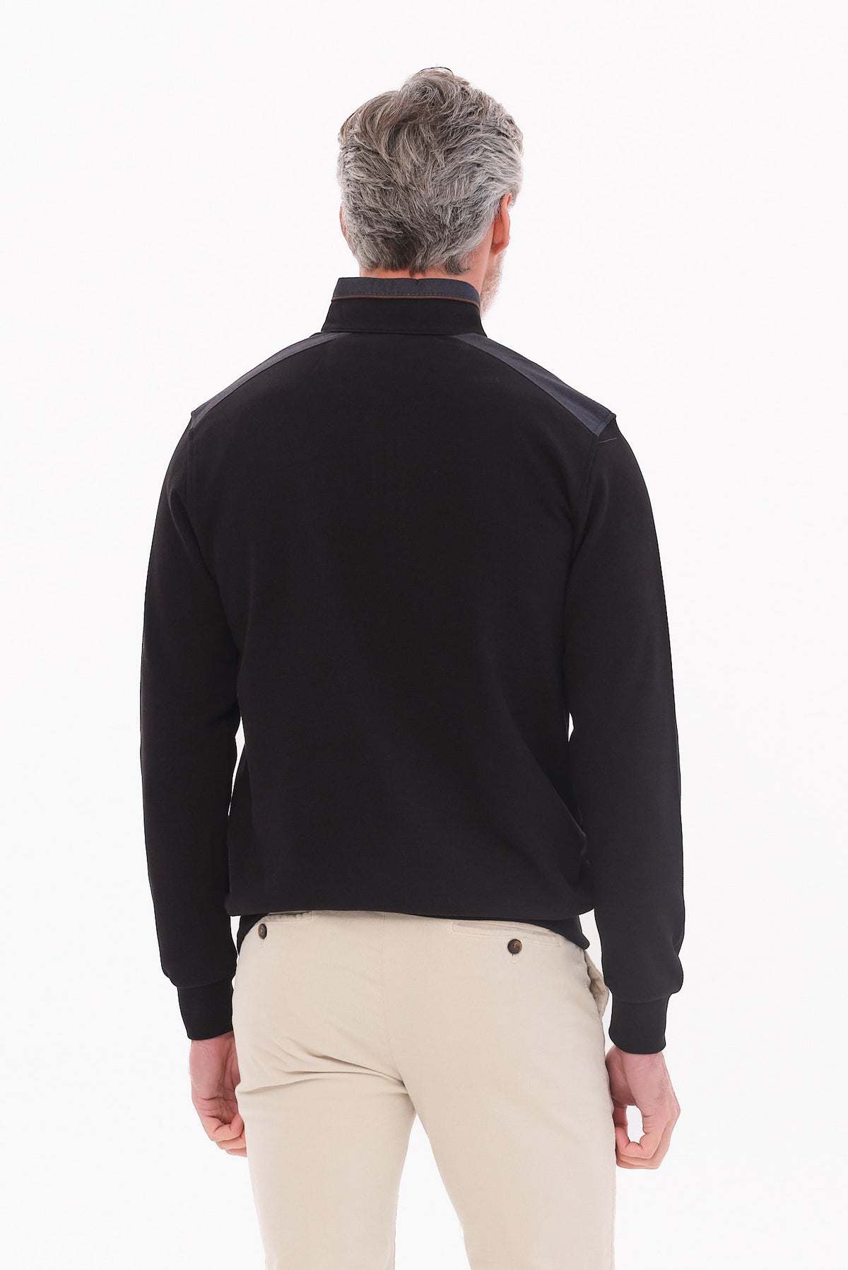 ΑΝΔΡΙΚΟ ΜΑΥΡΟ ΠΟΥΛΟΒΕΡ LUPETTO ZIP PORTOBELLO'S REGULAR FIT