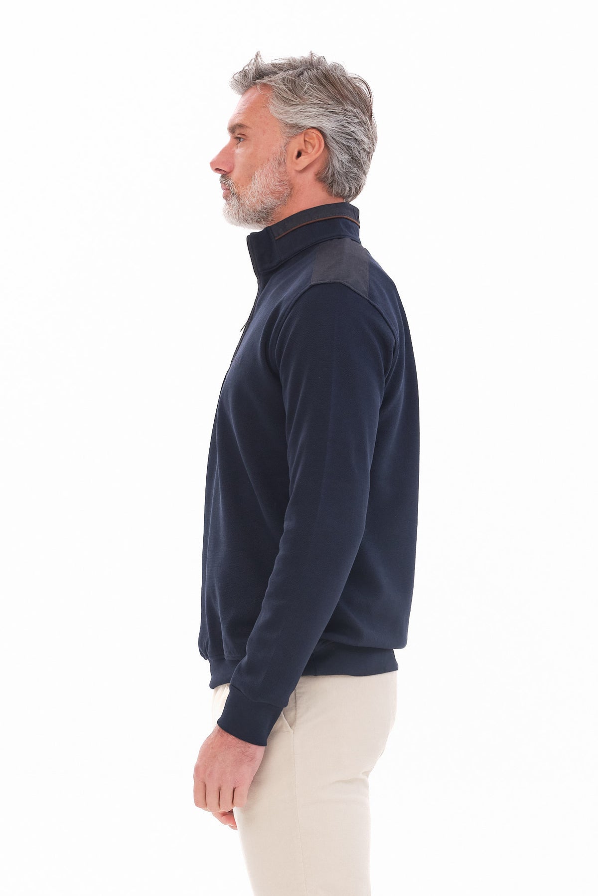 ΑΝΔΡΙΚΟ ΜΠΛΕ ΠΟΥΛΟΒΕΡ LUPETTO ZIP PORTOBELLO'S REGULAR FIT