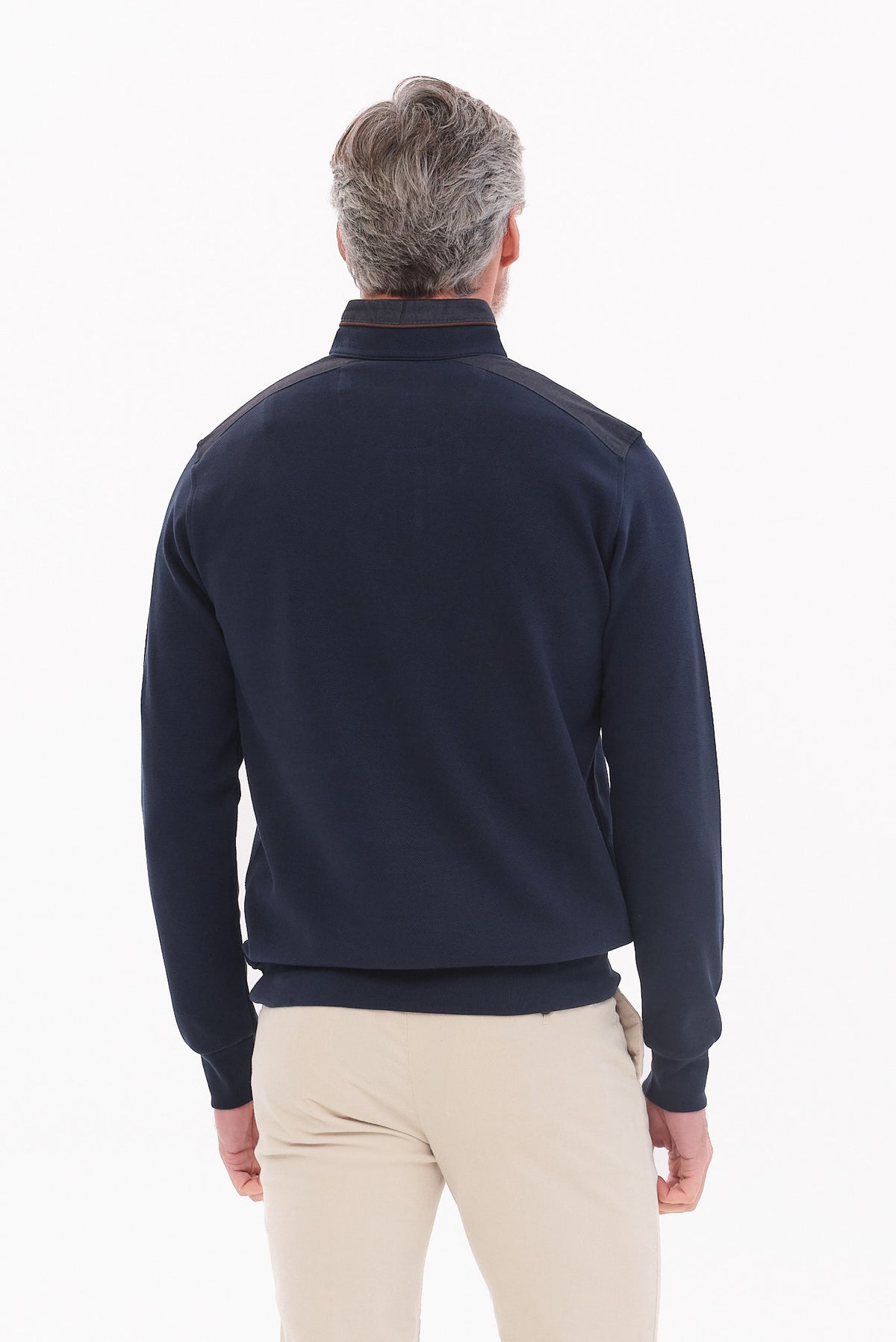 ΑΝΔΡΙΚΟ ΜΠΛΕ ΠΟΥΛΟΒΕΡ LUPETTO ZIP PORTOBELLO'S REGULAR FIT