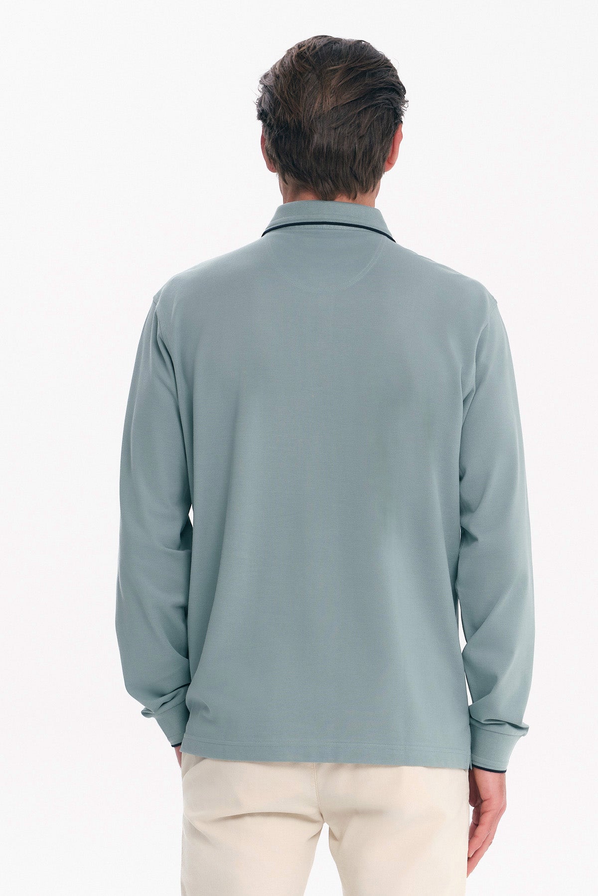 ΑΝΔΡΙΚΟ ΟΙΝΟΠΝΕΥΜΑΤΙ ΜΑΚΡΥΜΑΝΙΚΟ POLO REGULAR FIT COTTON PIMA PORTOBELLO'S